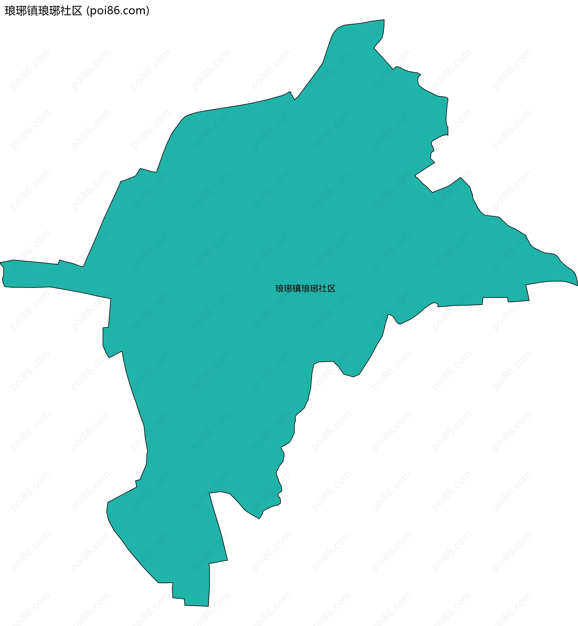 琅琊镇琅琊社区边界地图