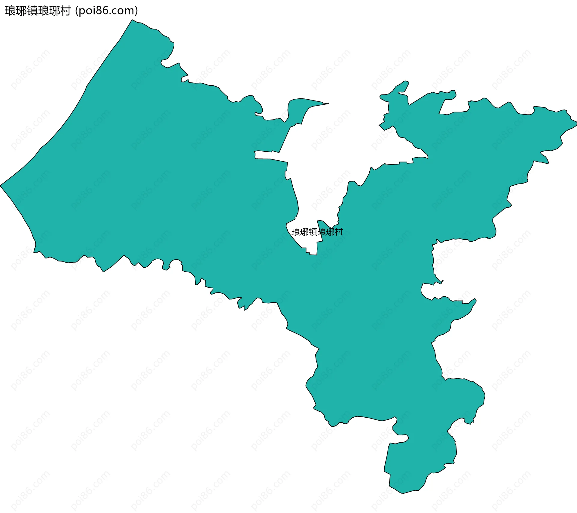 琅琊镇琅琊村边界地图