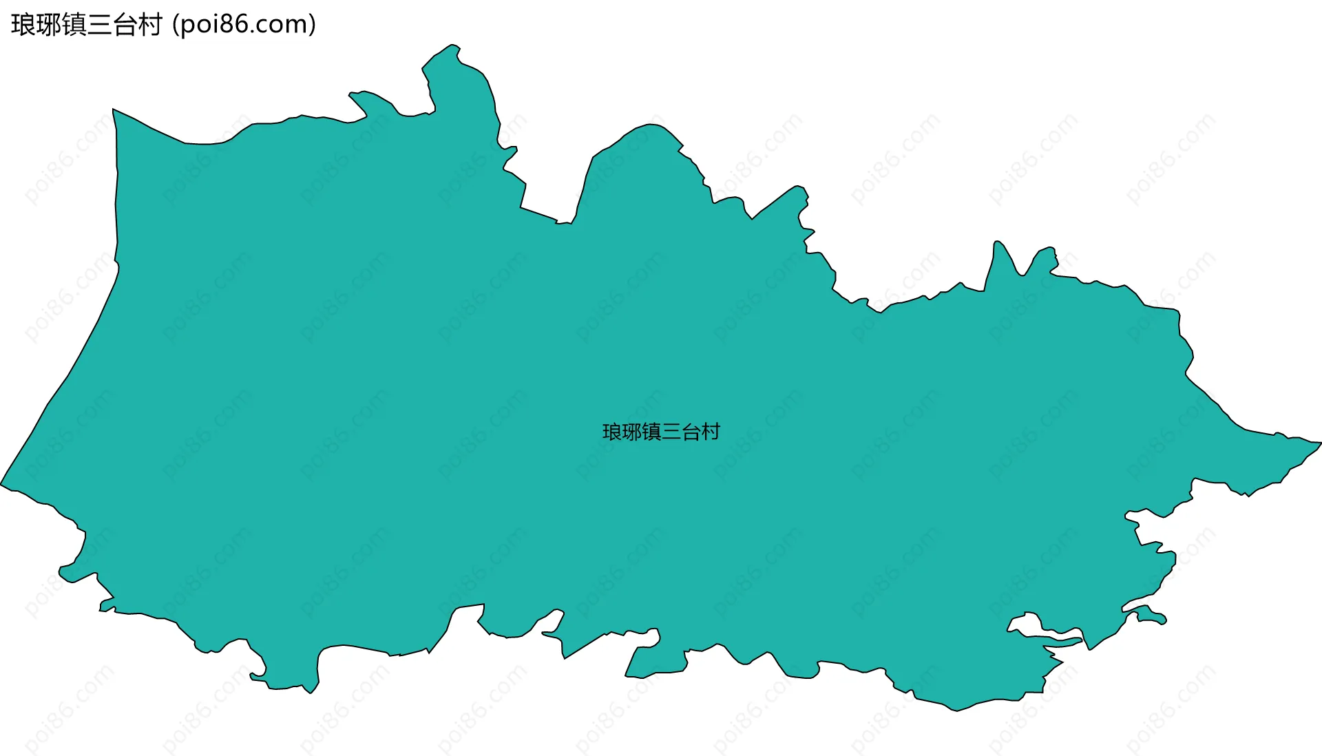 琅琊镇三台村边界地图