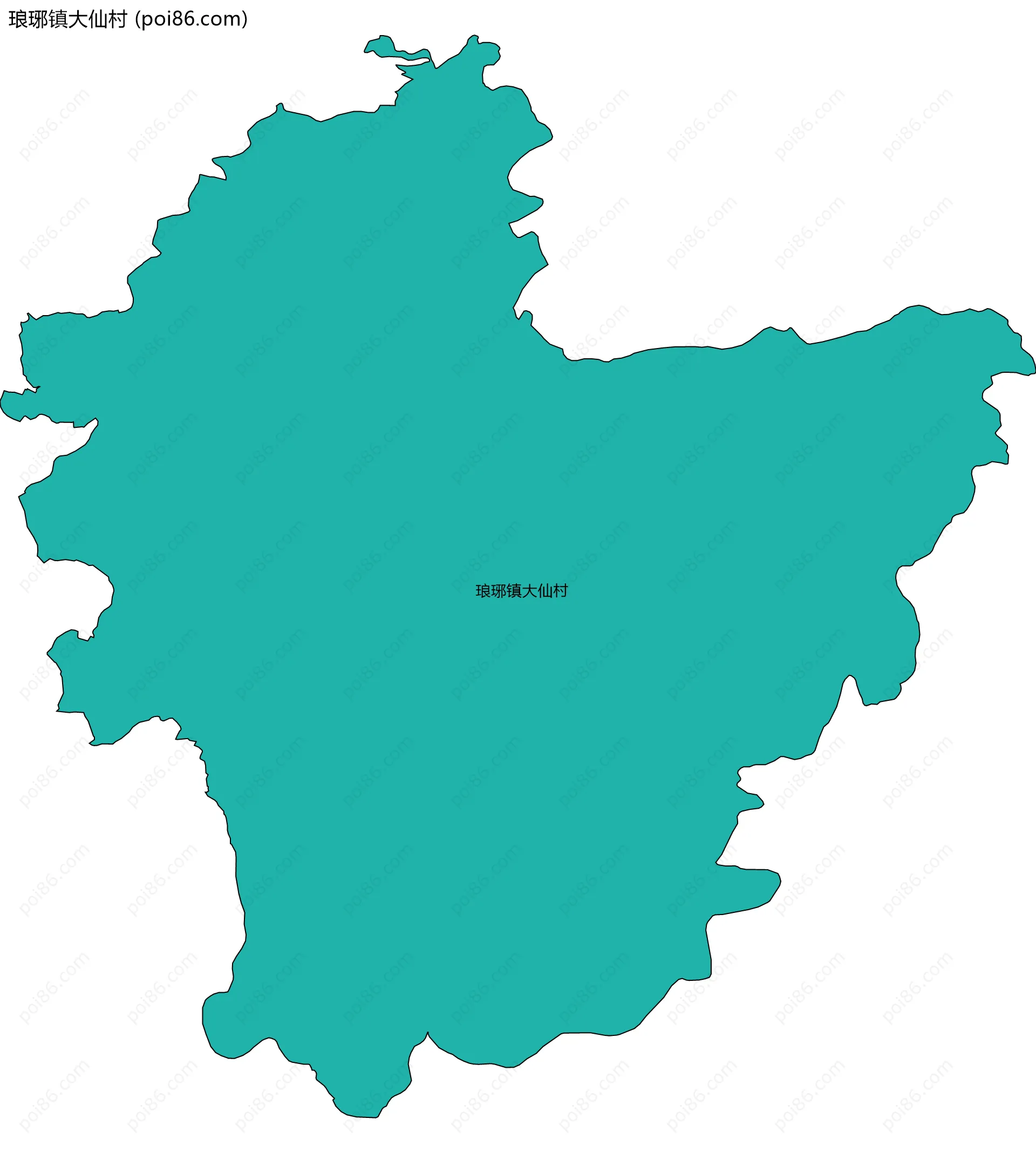 琅琊镇大仙村边界地图
