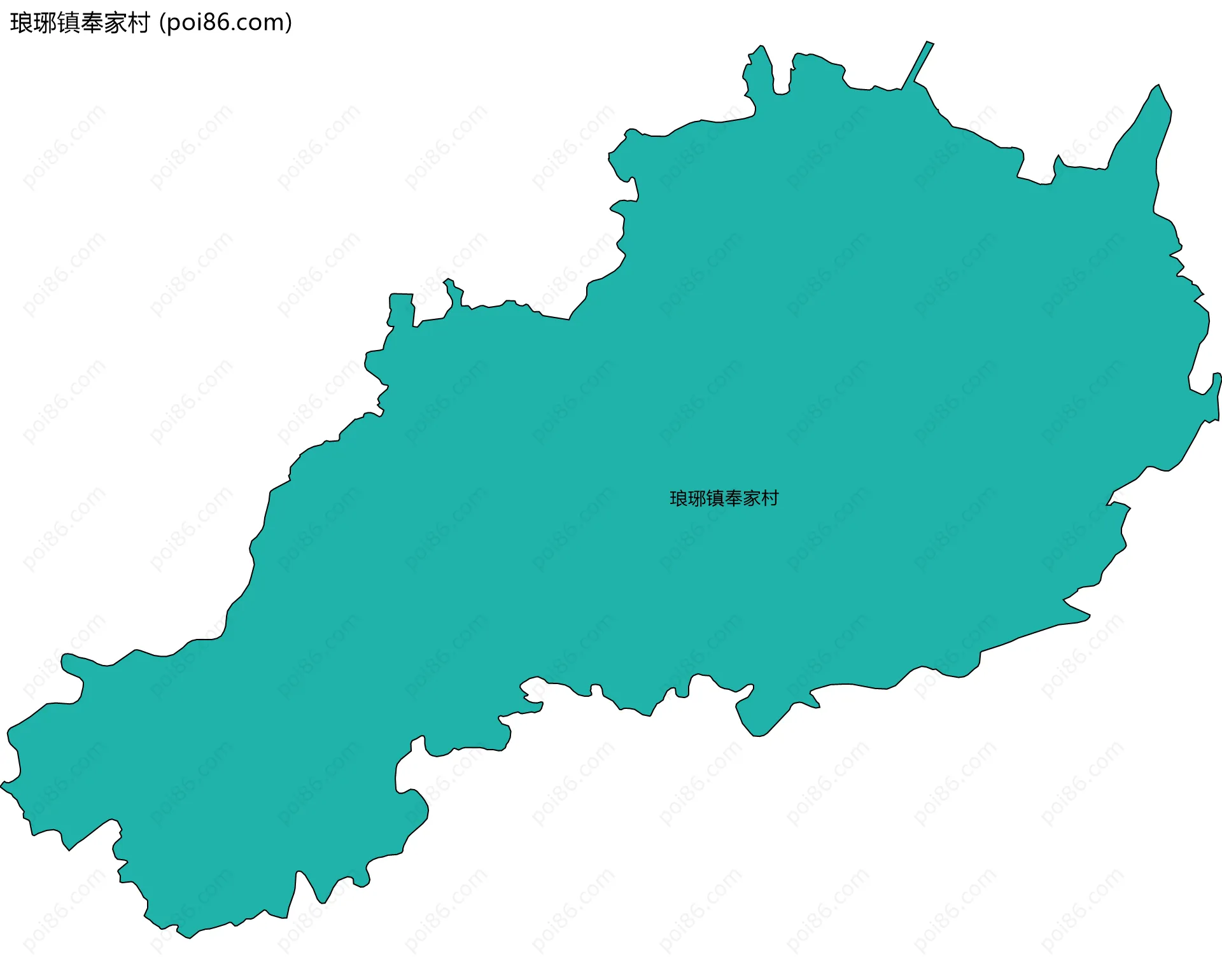 琅琊镇奉家村边界地图