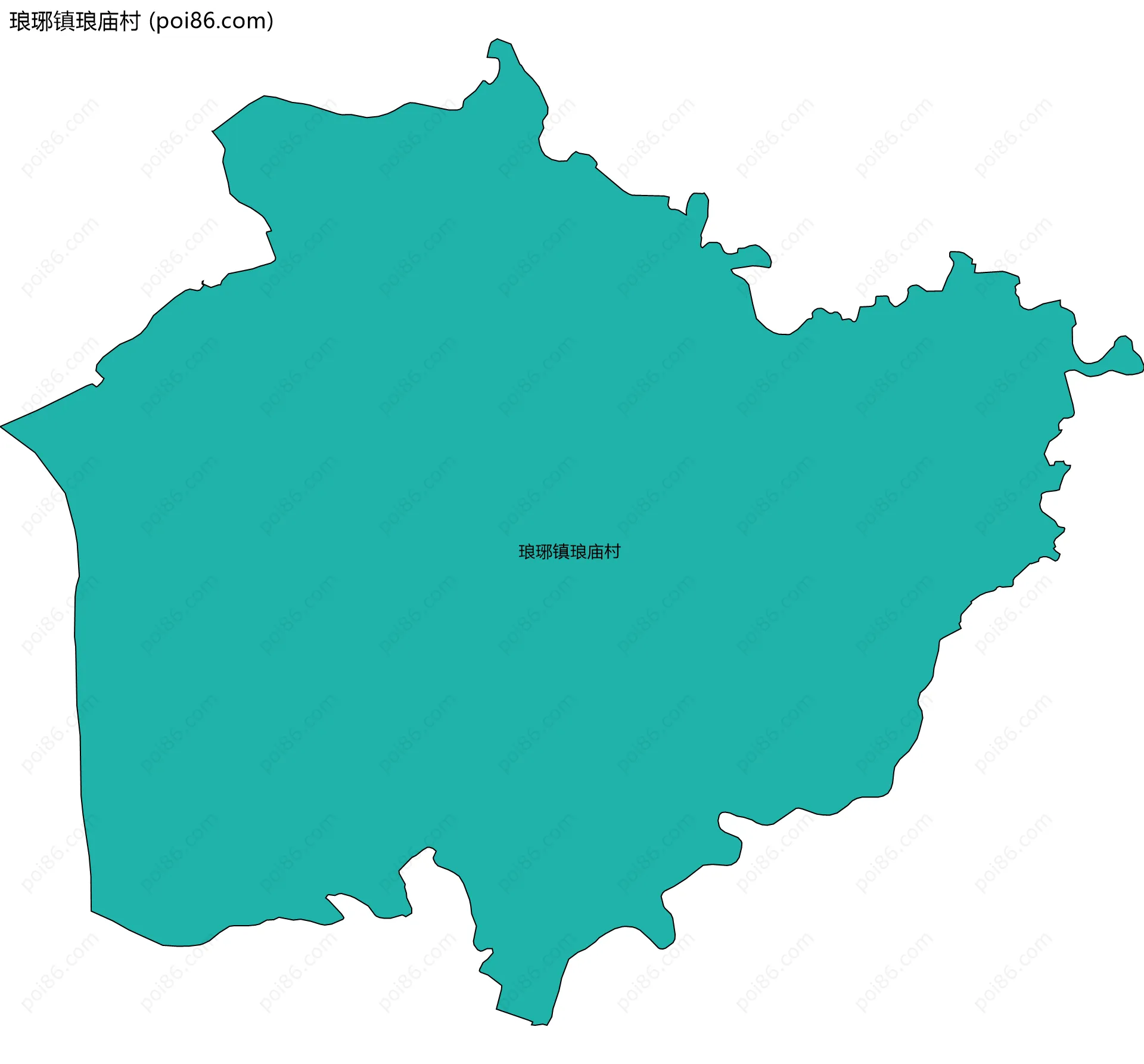 琅琊镇琅庙村边界地图