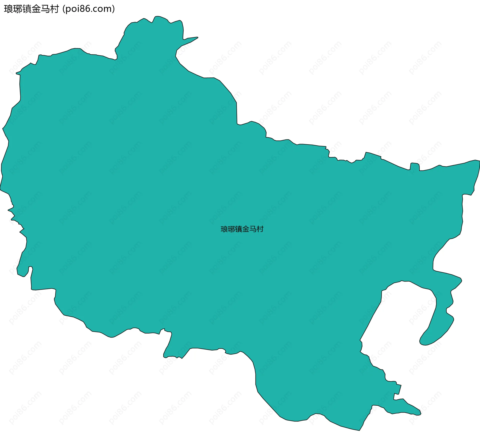 琅琊镇金马村边界地图