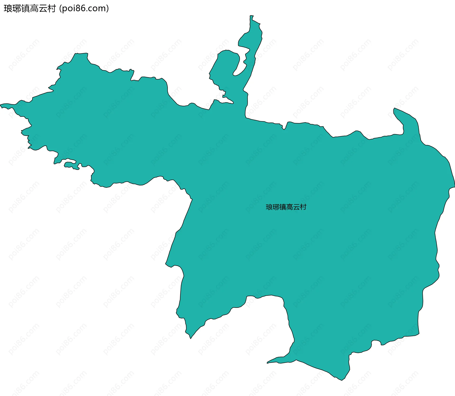 琅琊镇高云村边界地图