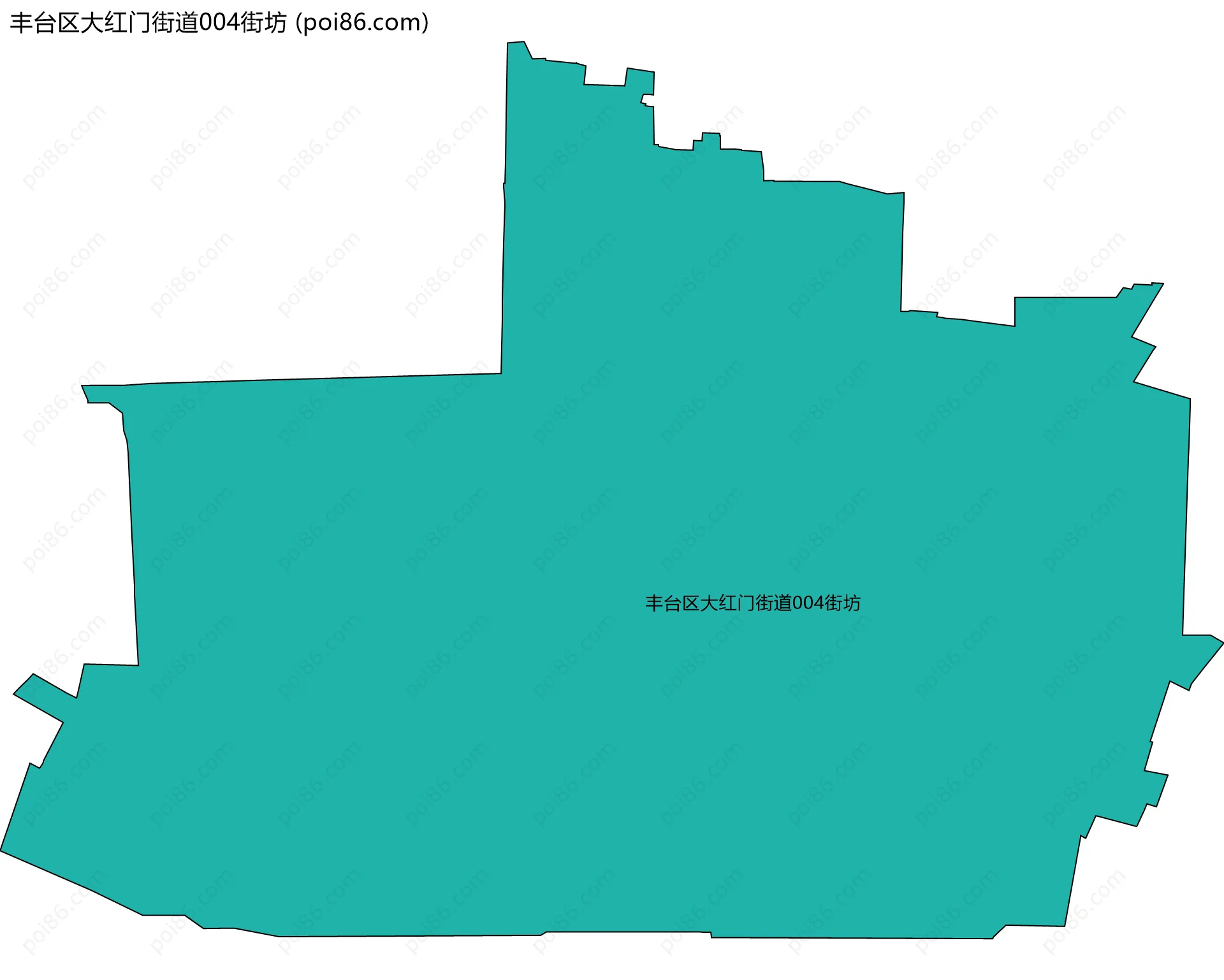 丰台区大红门街道004街坊边界地图