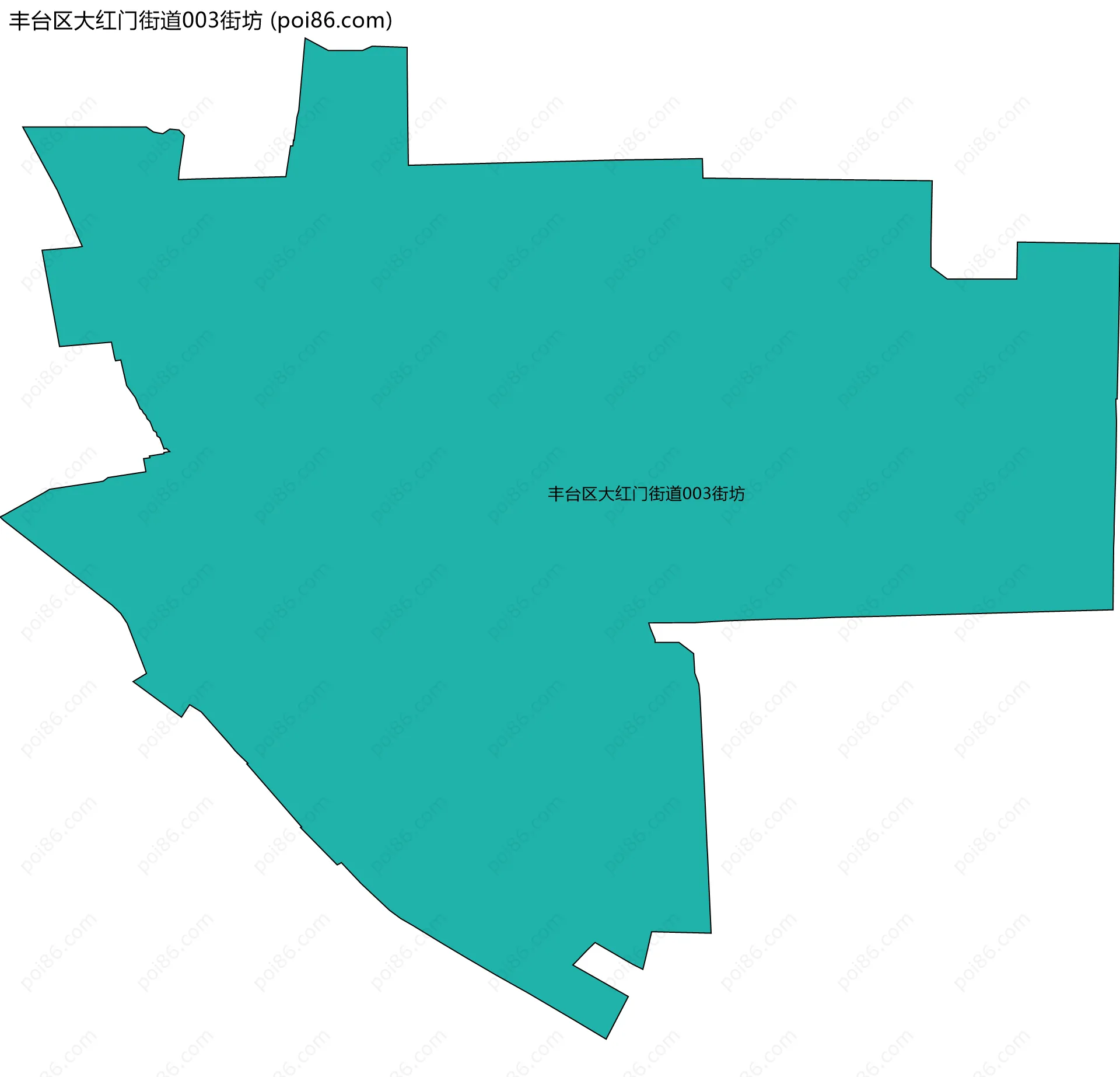 丰台区大红门街道003街坊边界地图