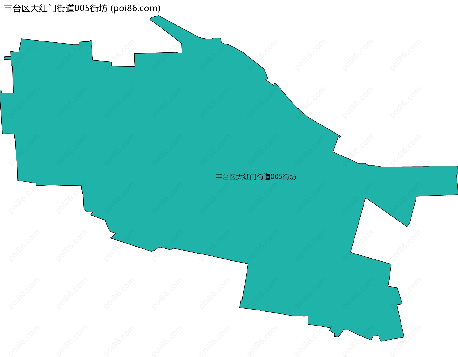 丰台区大红门街道005街坊边界地图