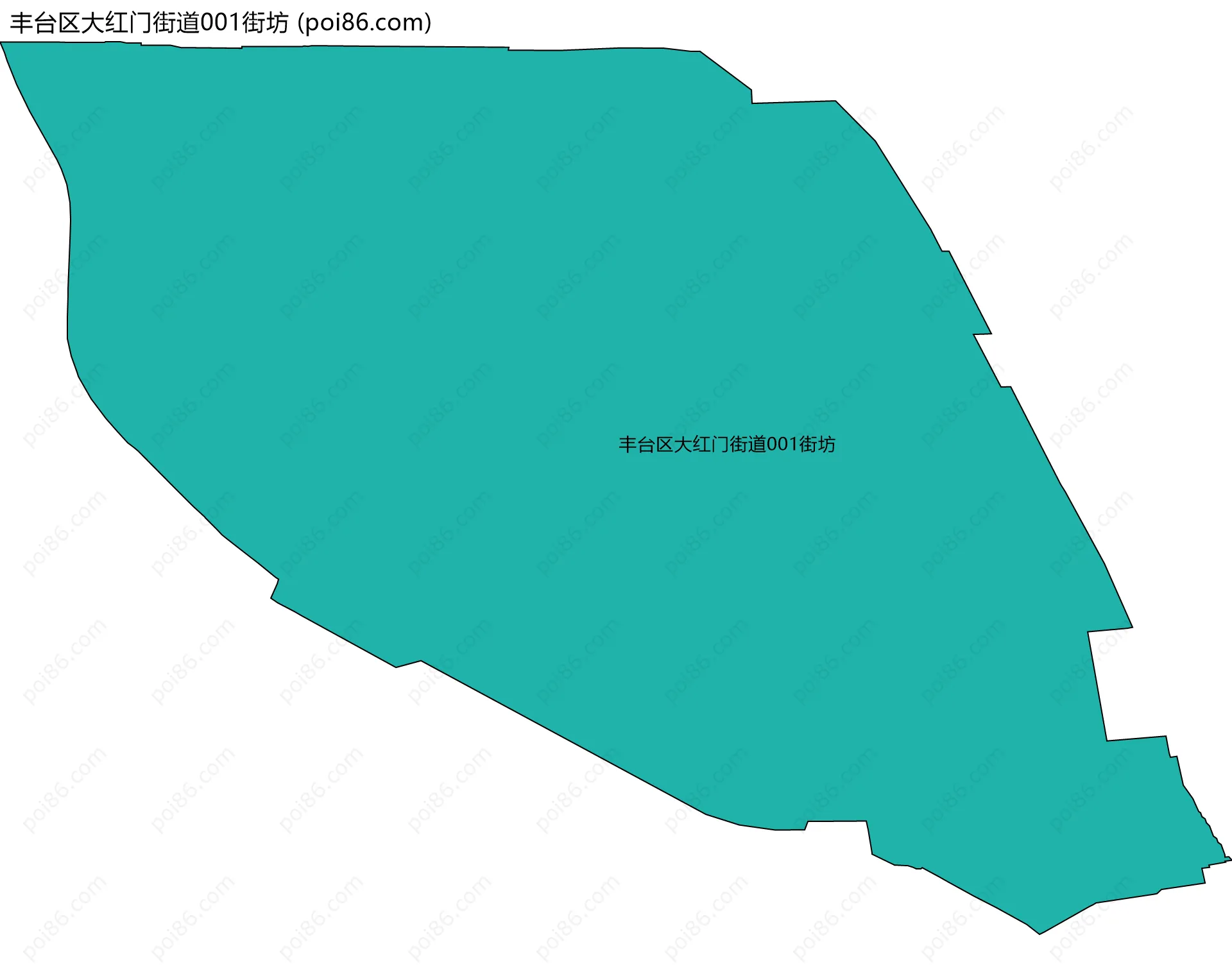 丰台区大红门街道001街坊边界地图