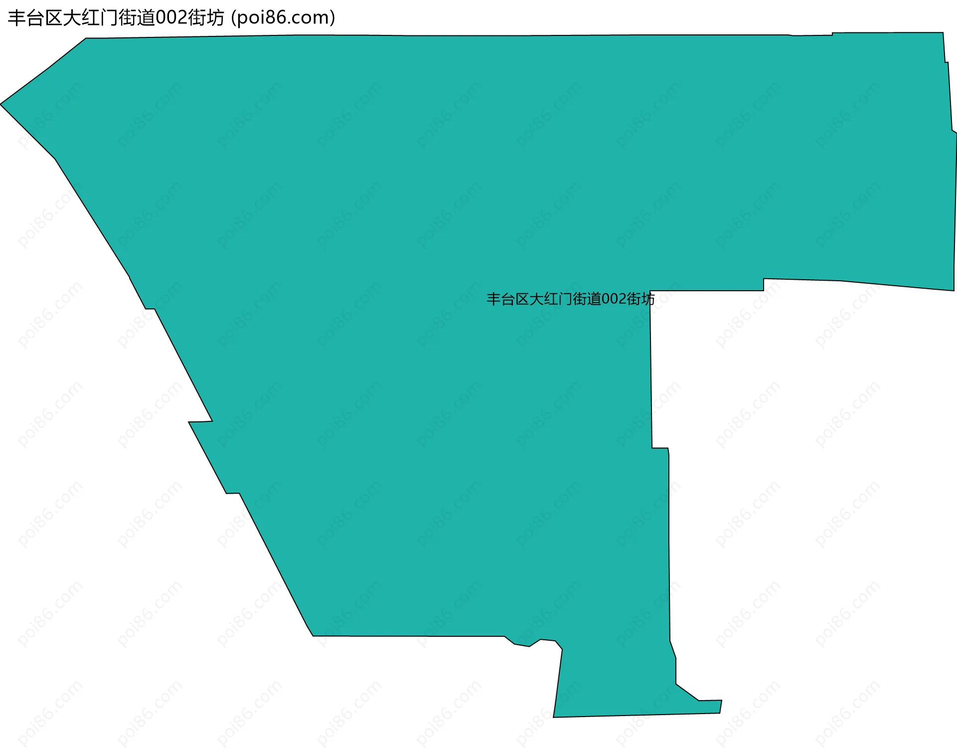 丰台区大红门街道002街坊边界地图