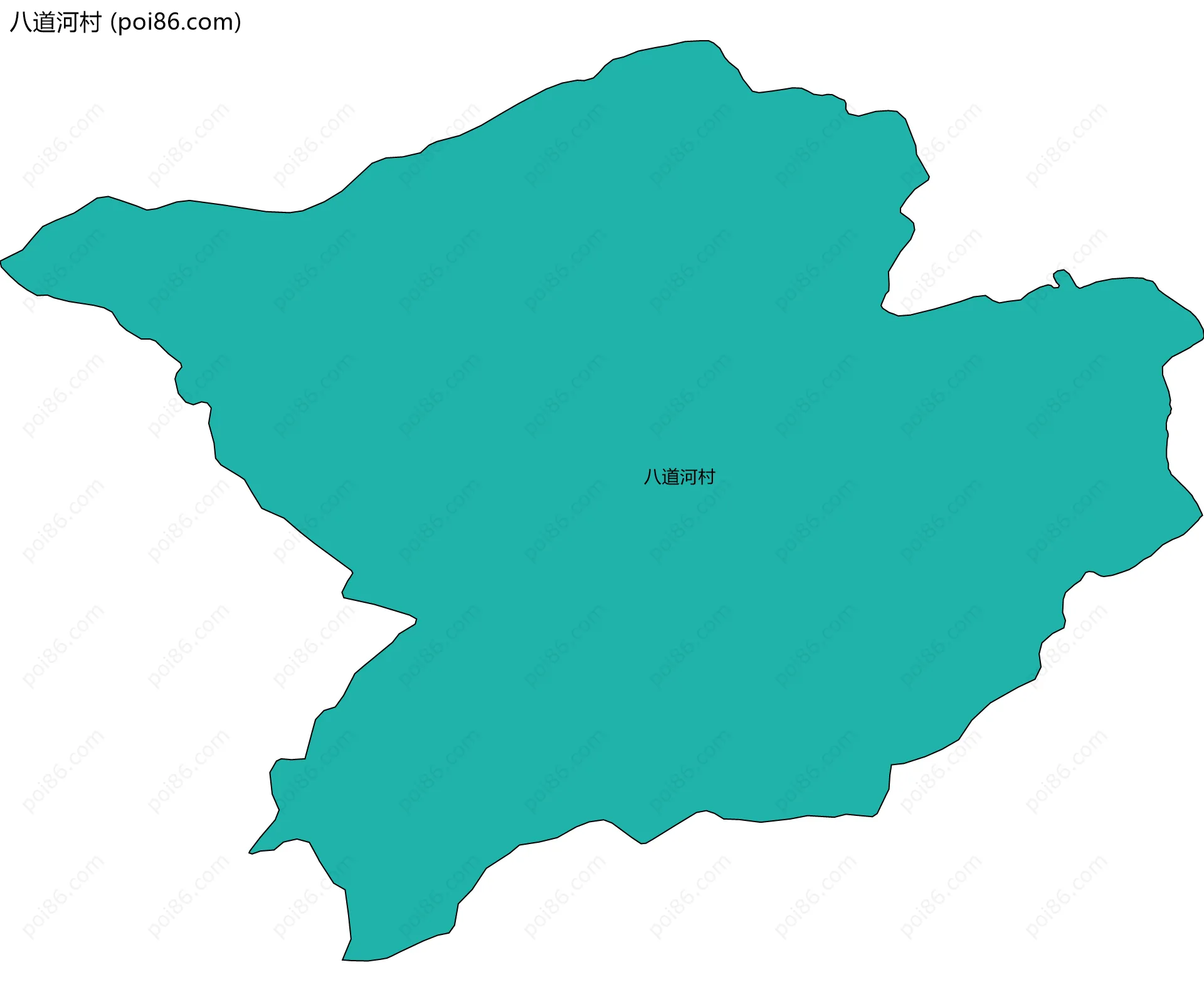 八道河村边界地图