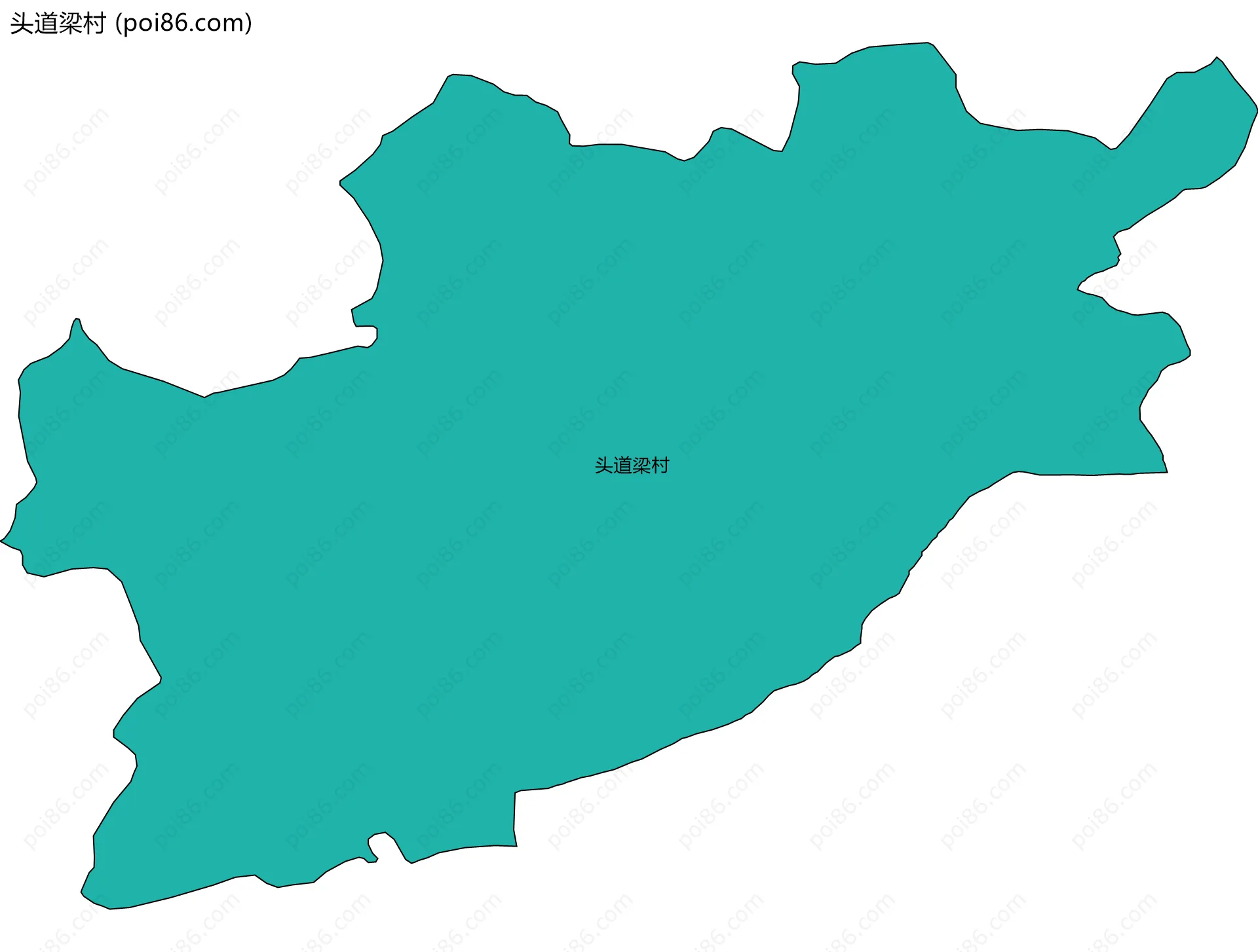 头道梁村边界地图