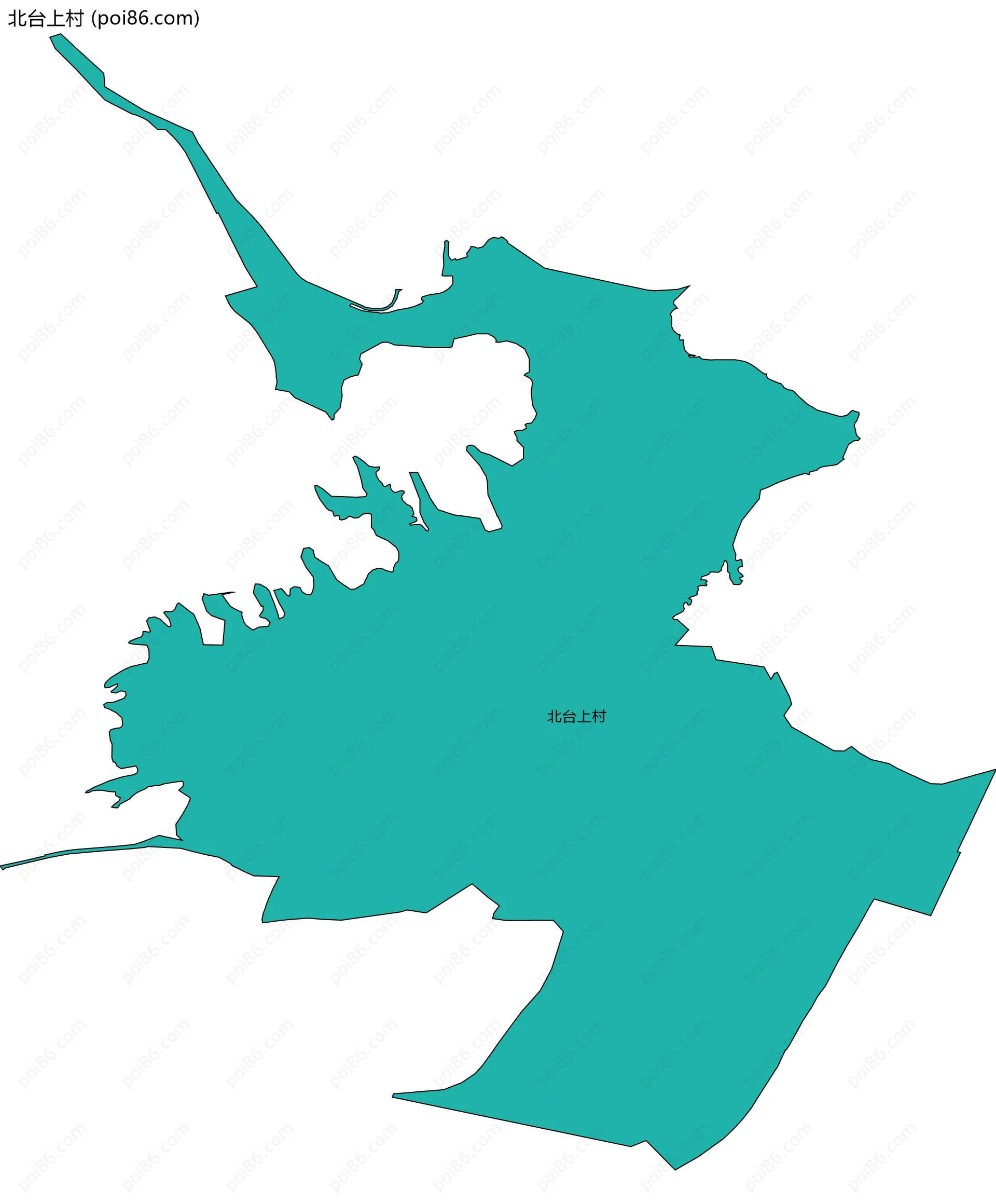 北台上村边界地图