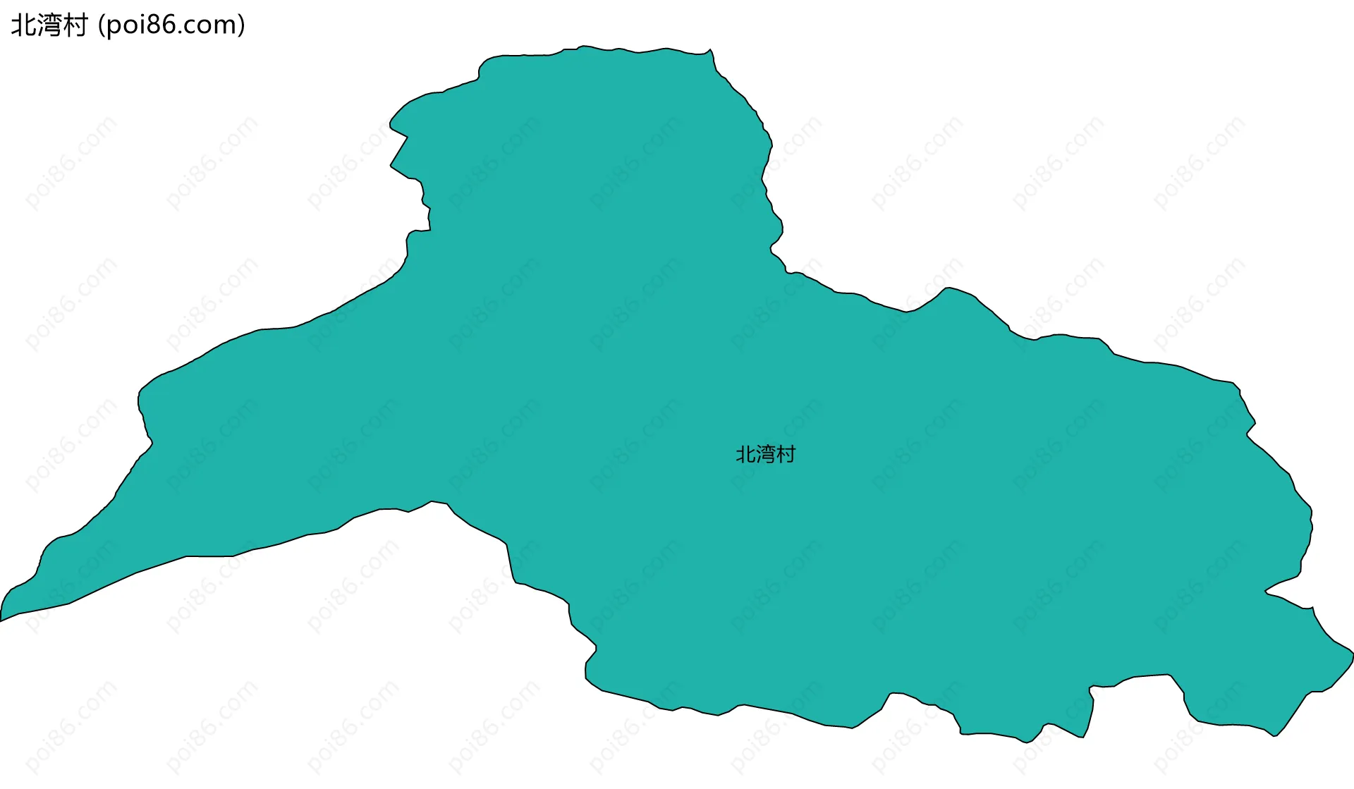 北湾村边界地图