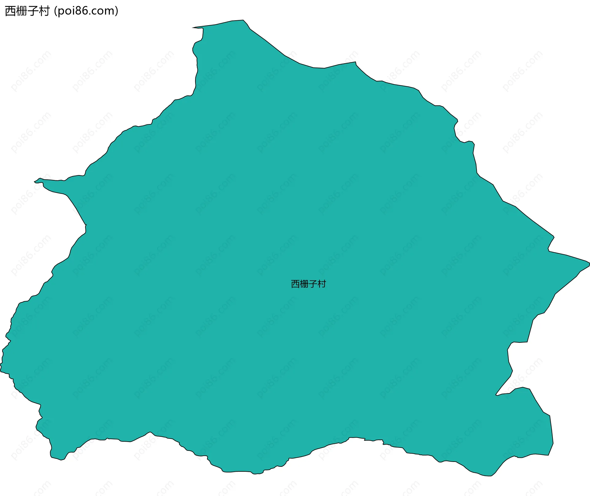 西栅子村边界地图