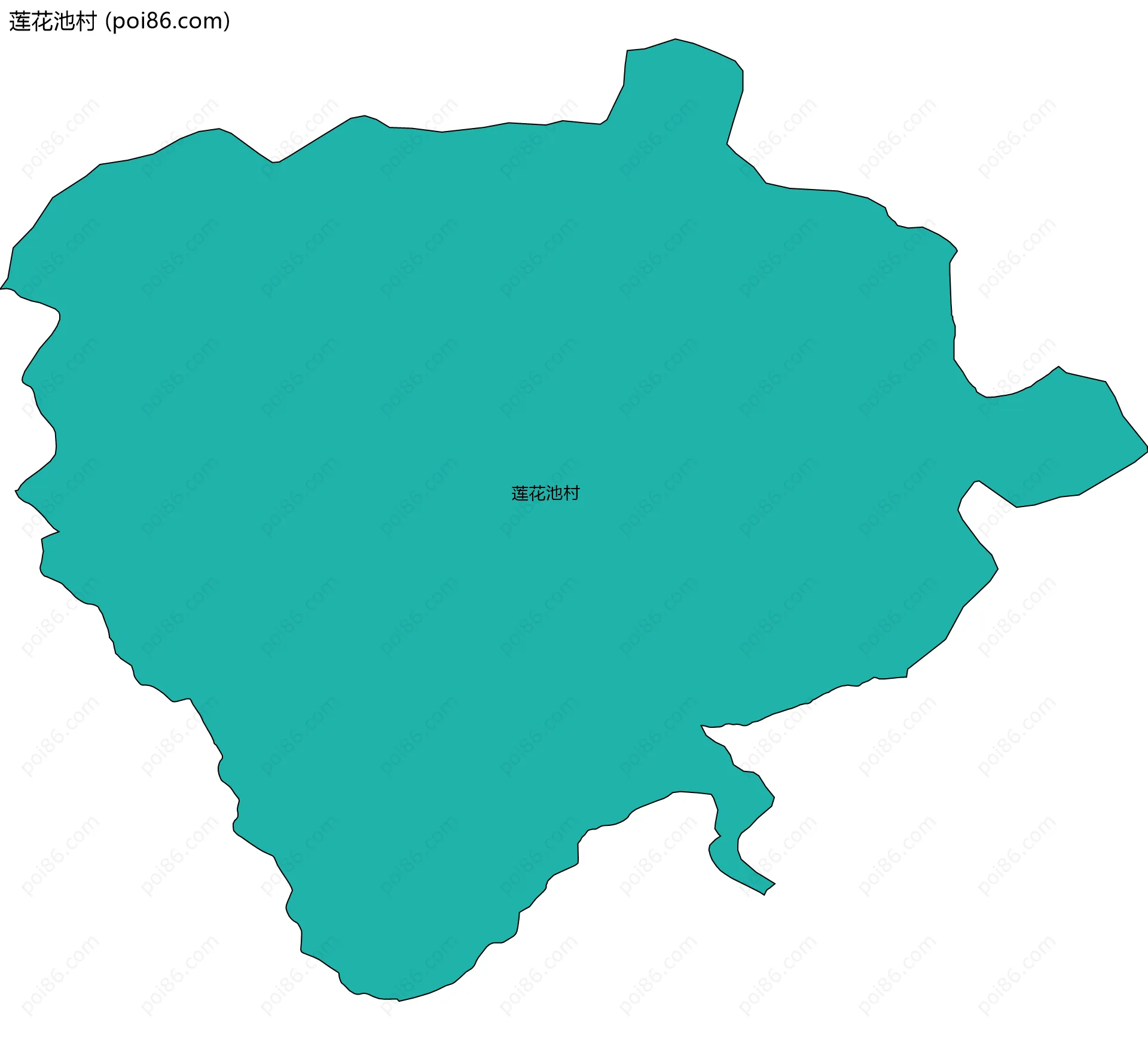 莲花池村边界地图