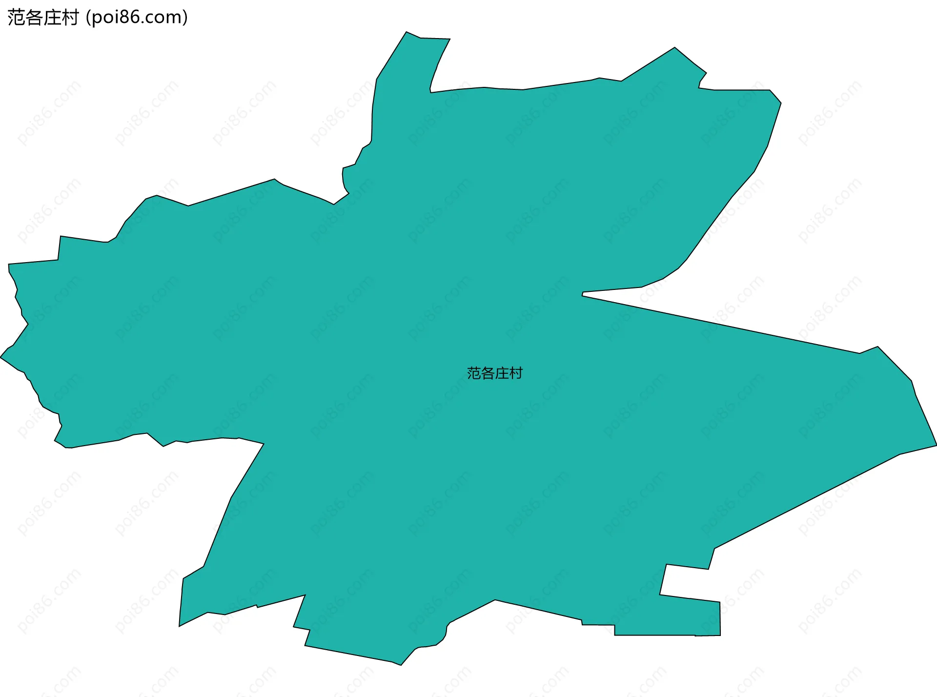 范各庄村边界地图