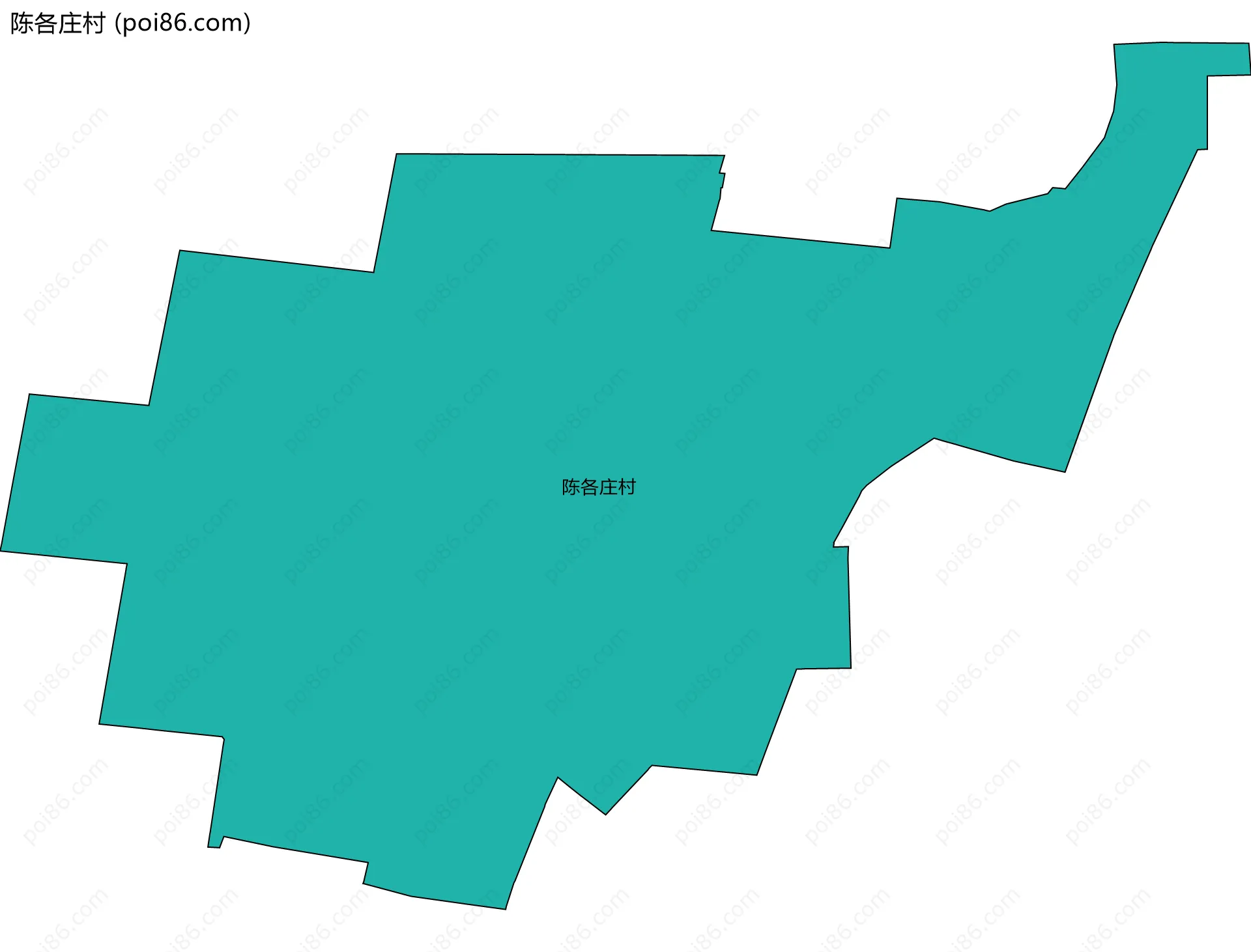 陈各庄村边界地图