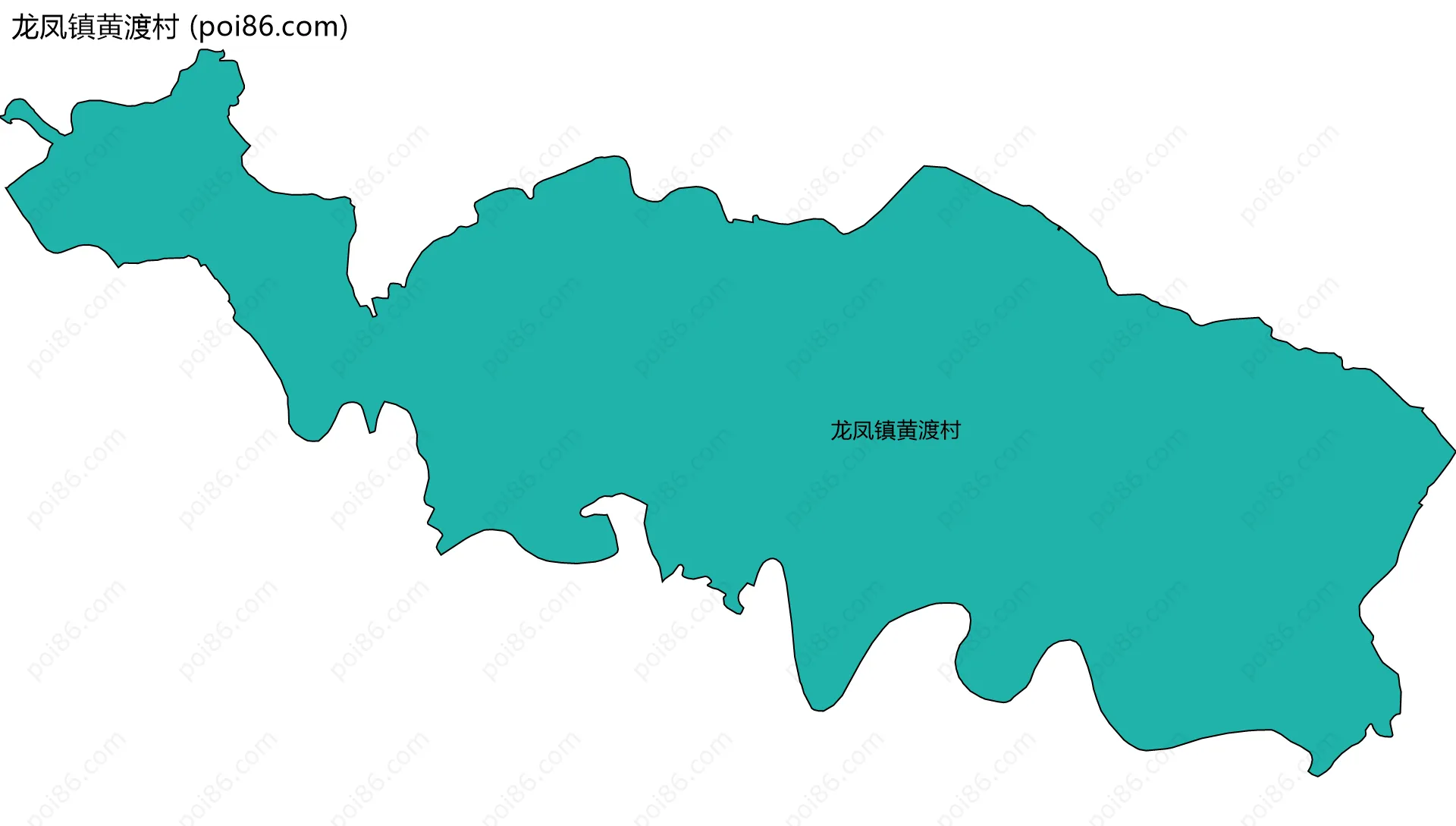 龙凤镇黄渡村边界地图