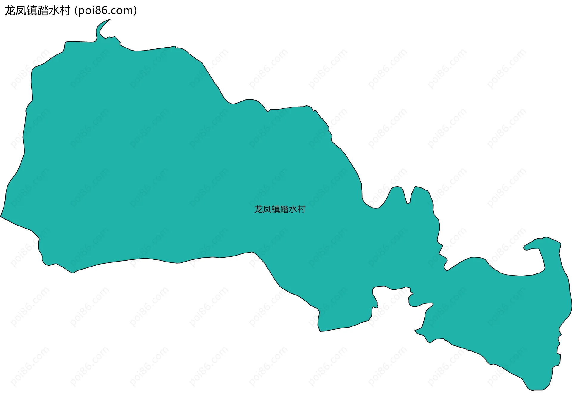 龙凤镇踏水村边界地图