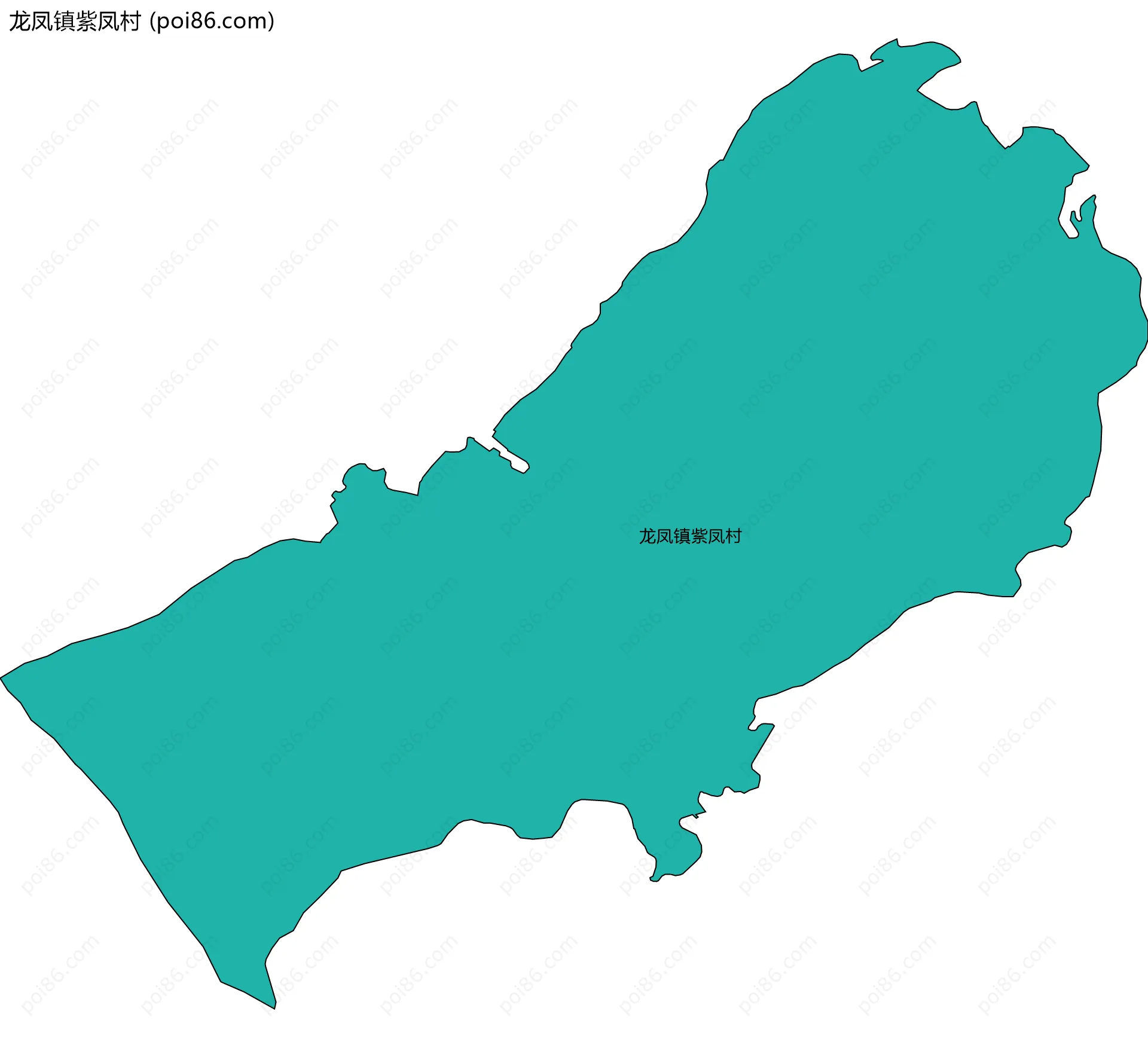 龙凤镇紫凤村边界地图