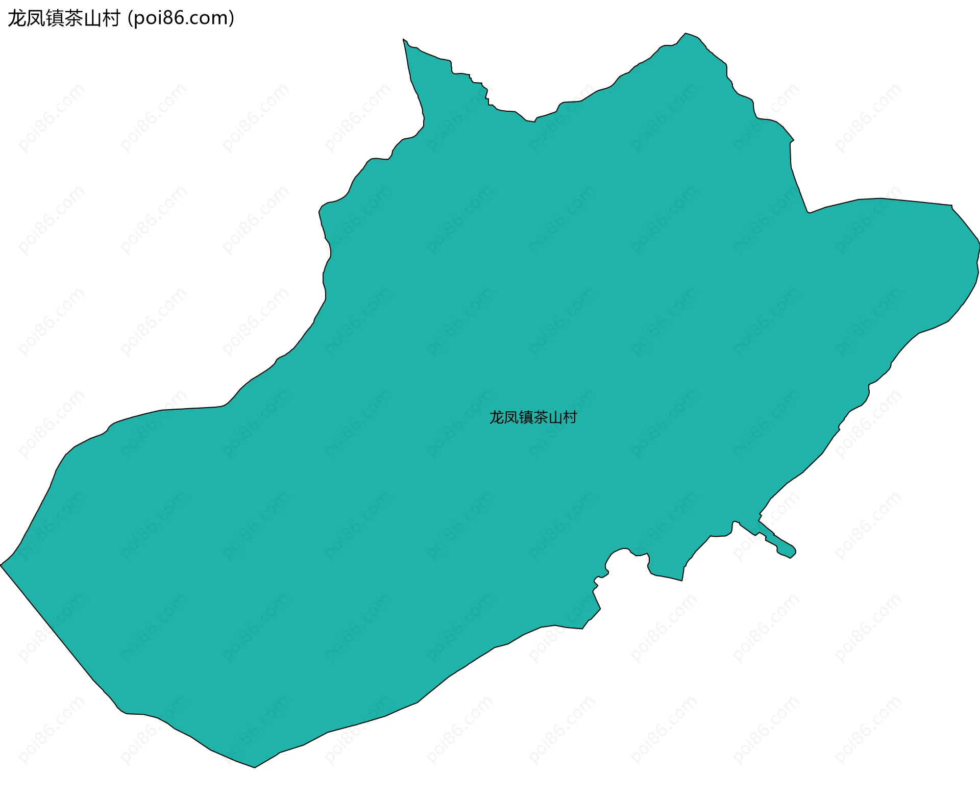 龙凤镇茶山村边界地图