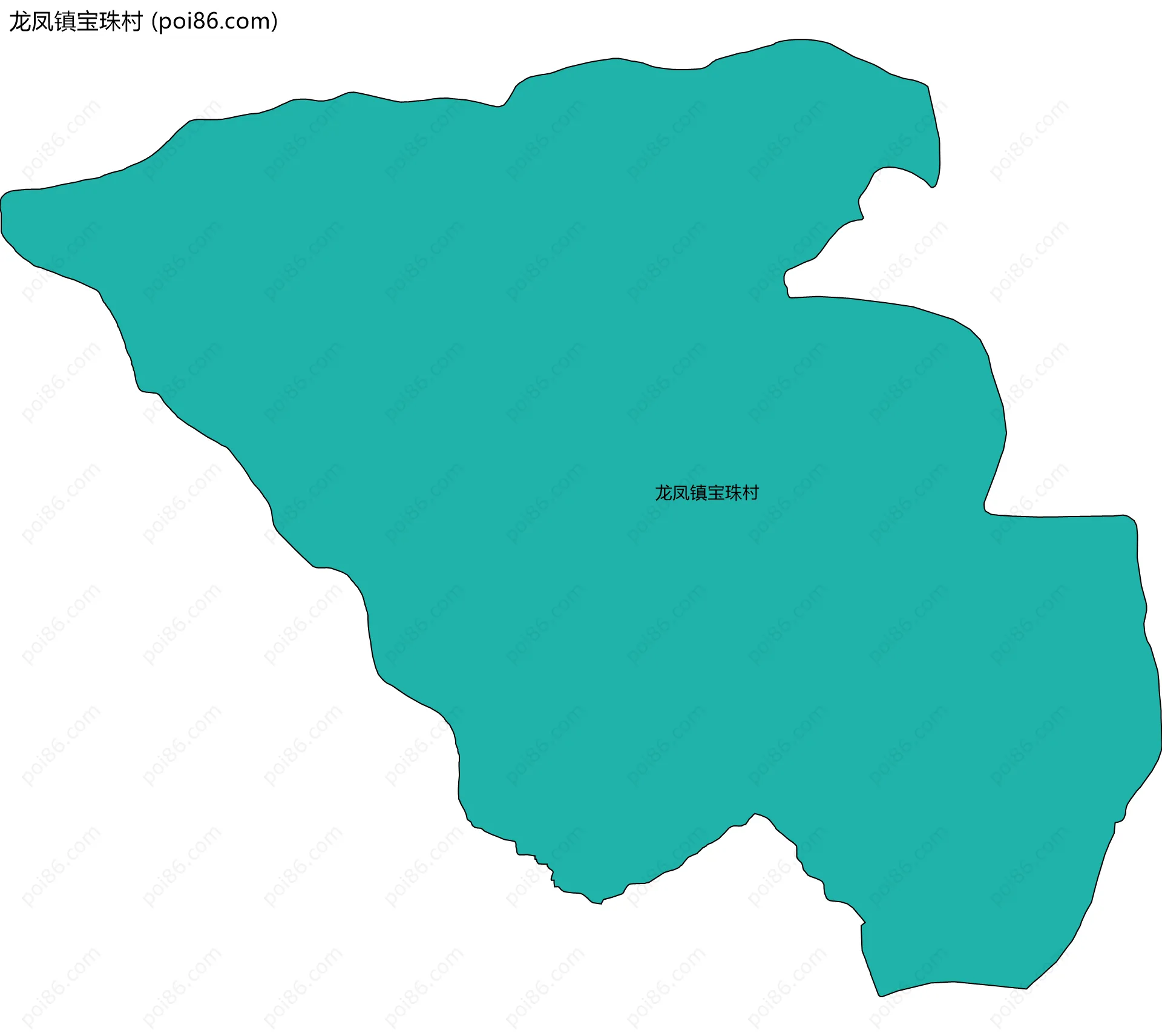 龙凤镇宝珠村边界地图