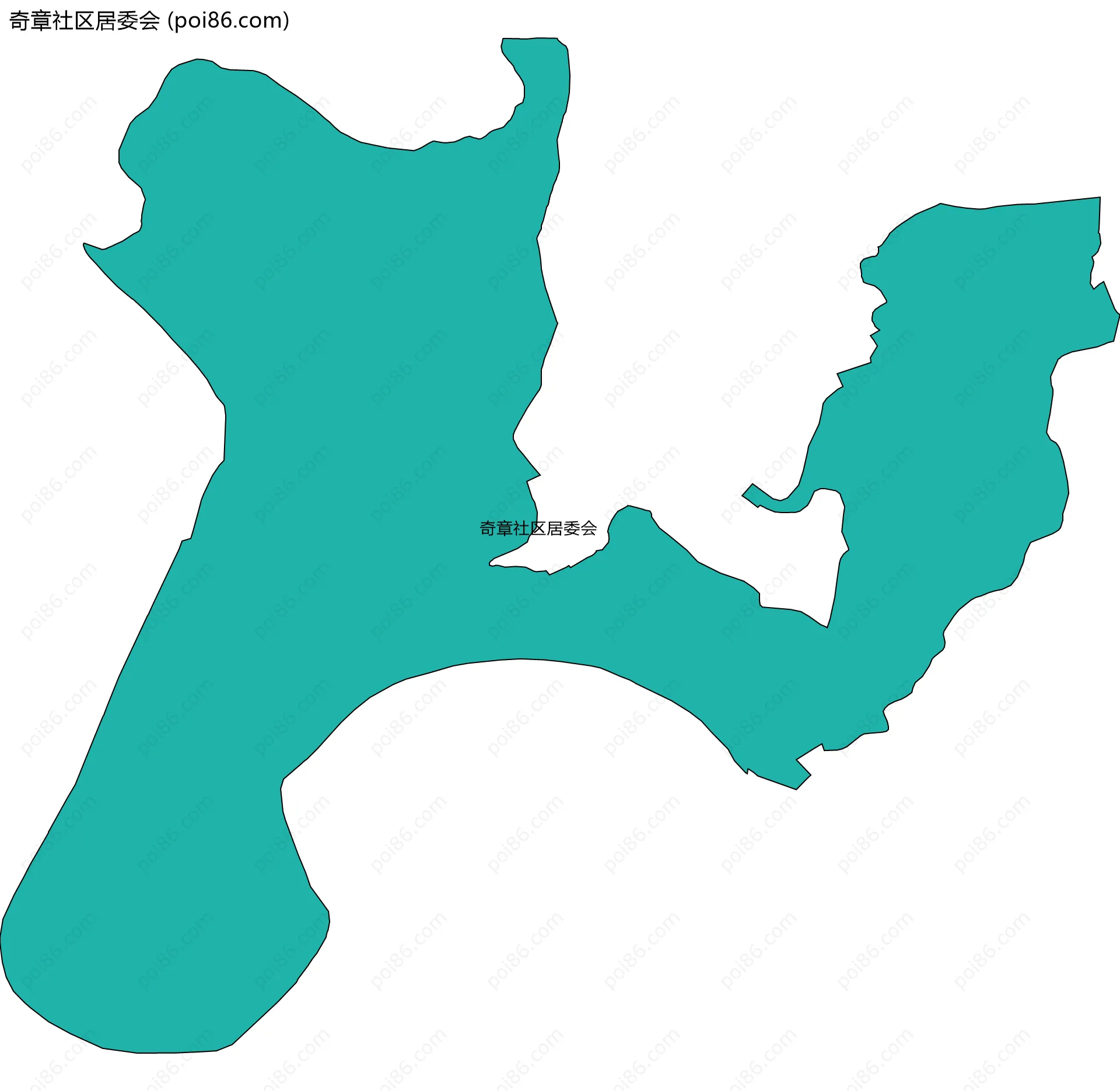奇章社区居委会边界地图