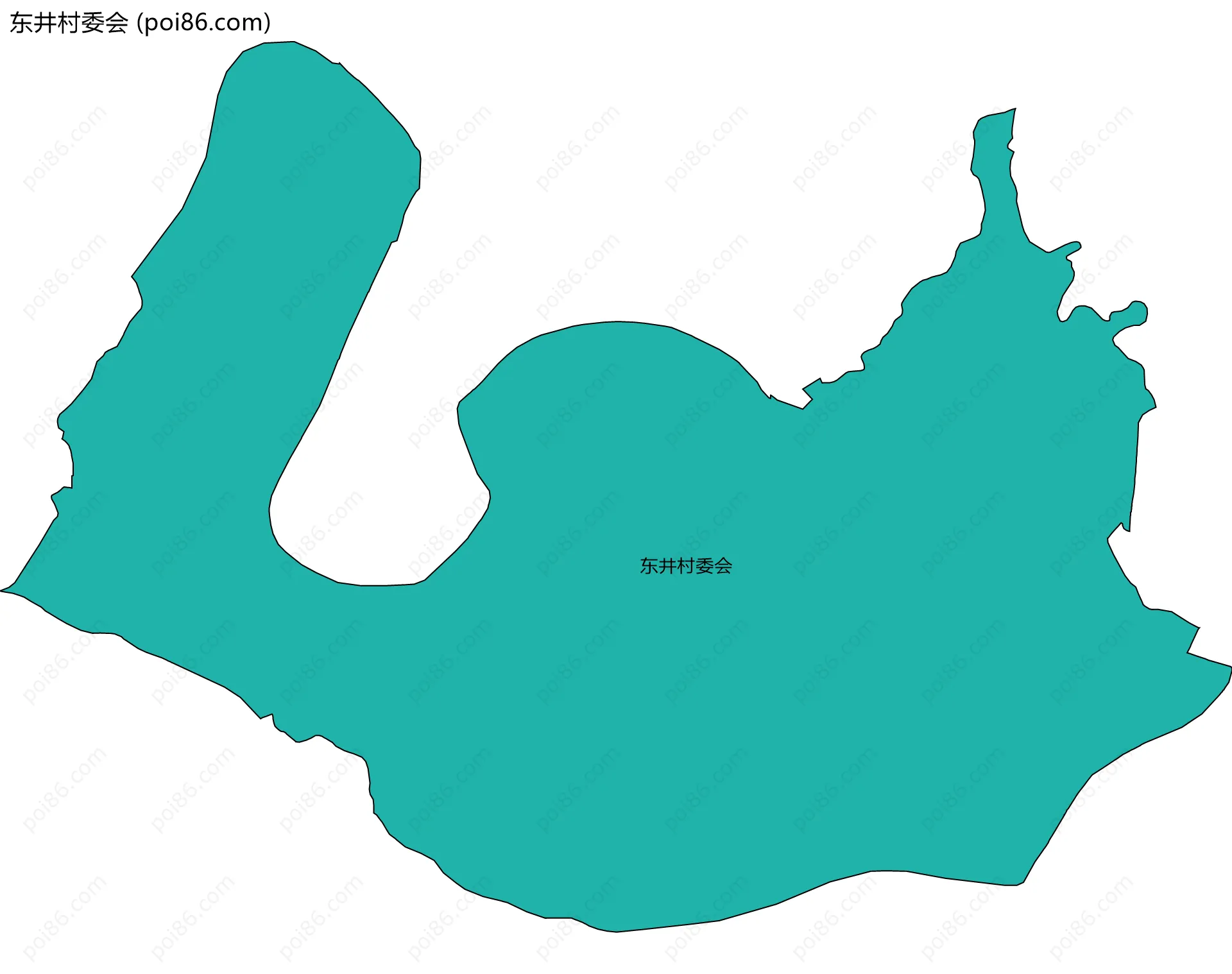 东井村委会边界地图