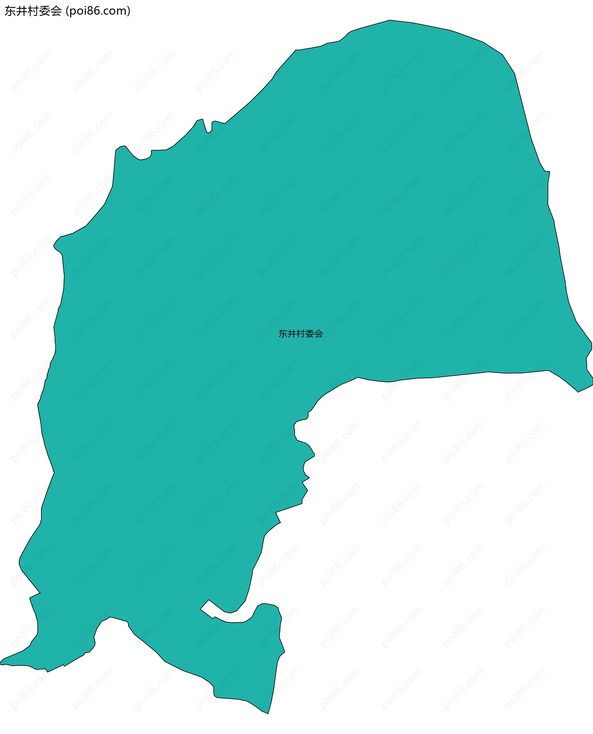 东井村委会边界地图