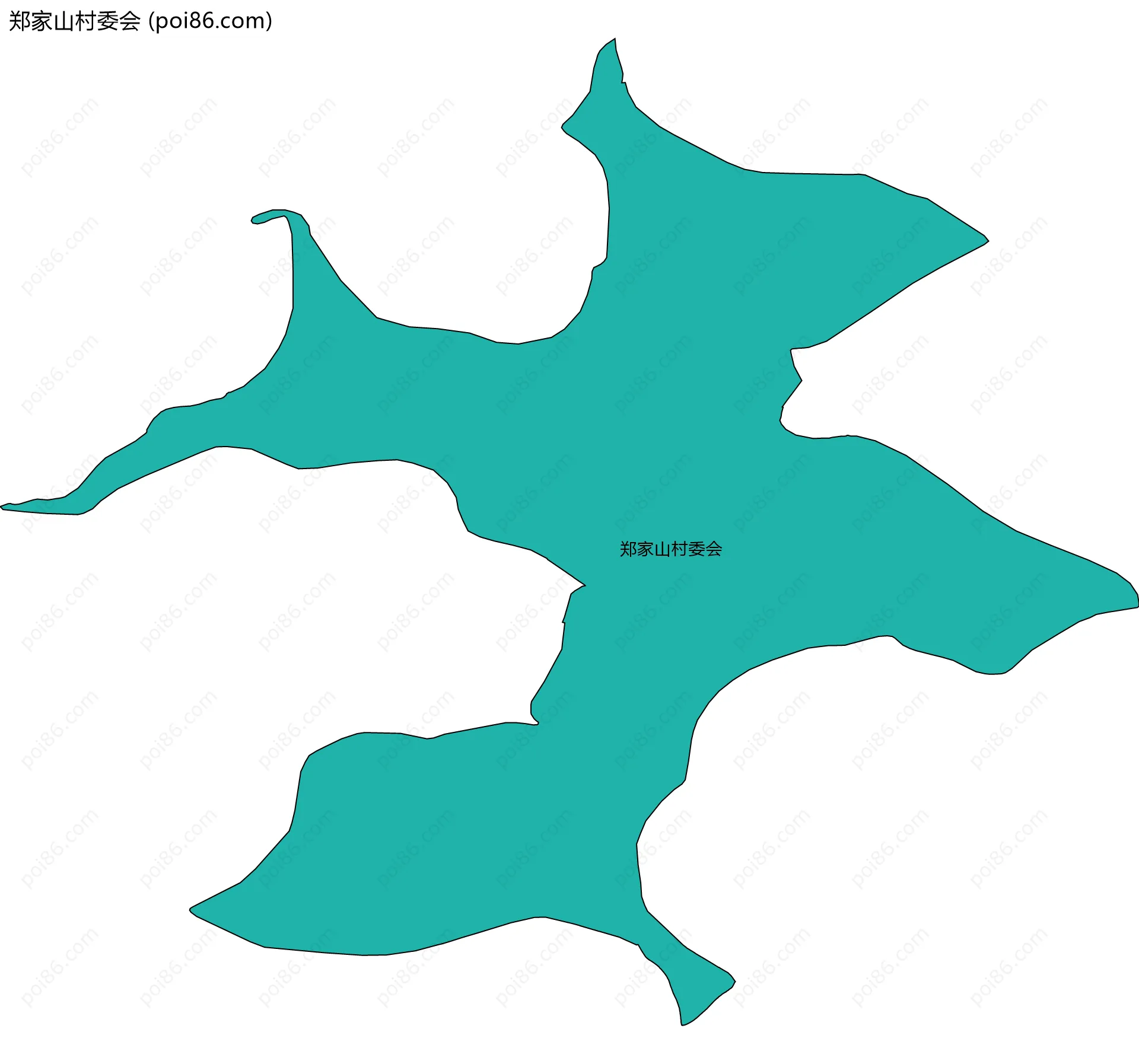郑家山村委会边界地图