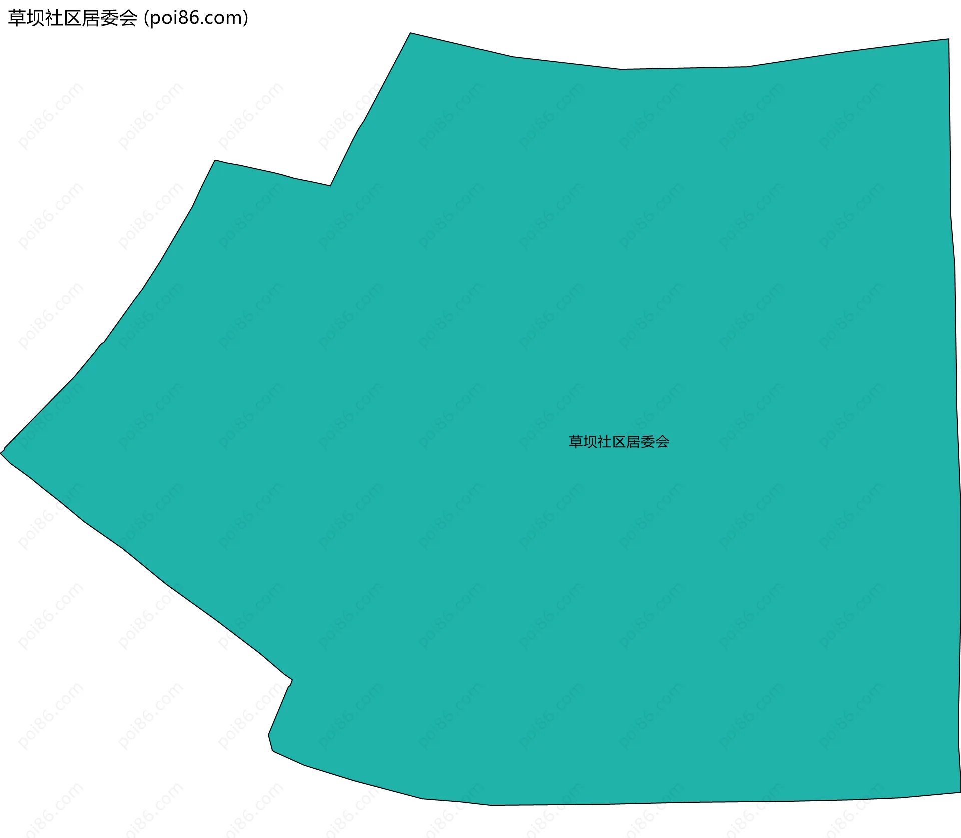 草坝社区居委会边界地图