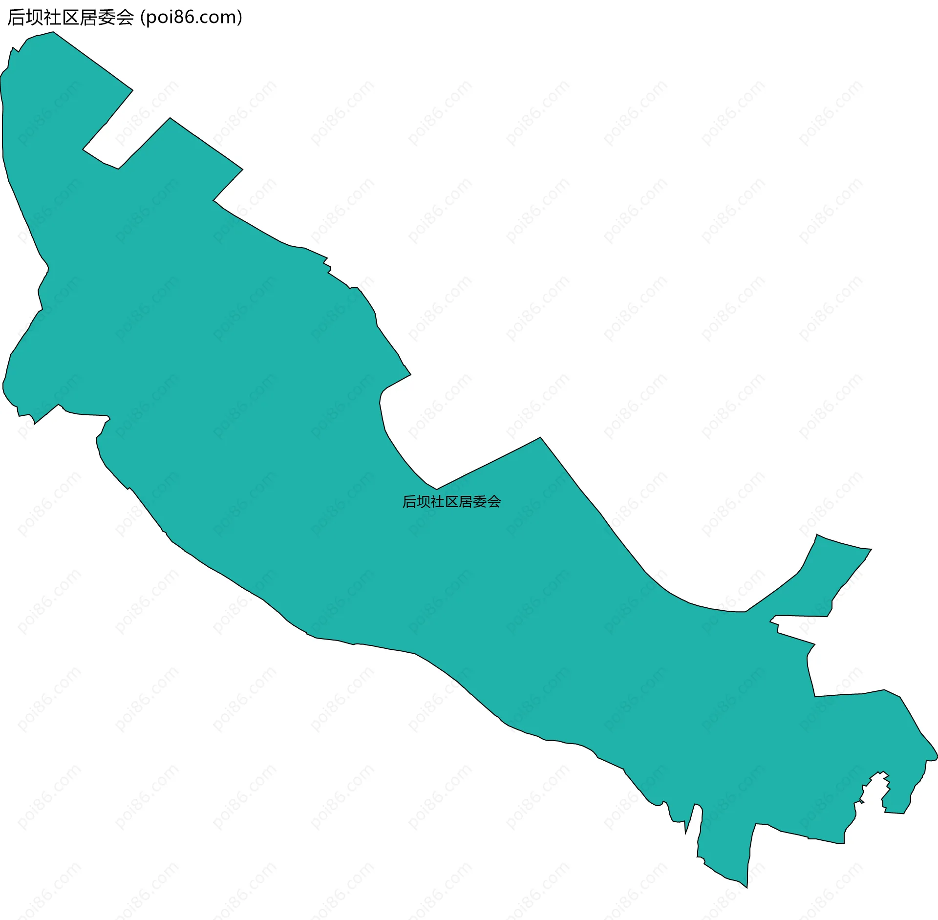 后坝社区居委会边界地图