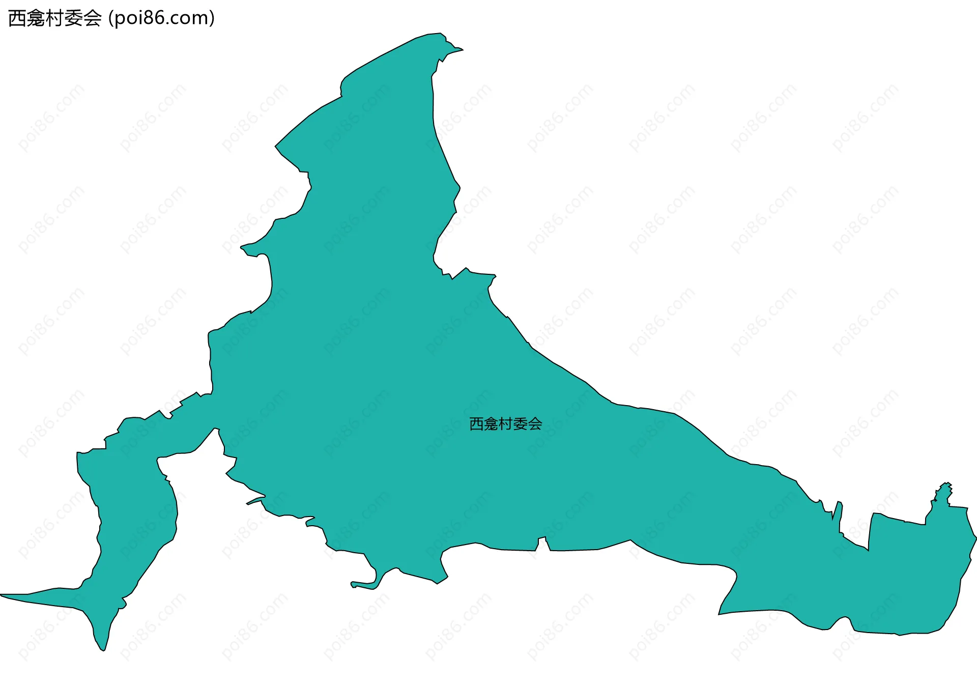 西龛村委会边界地图