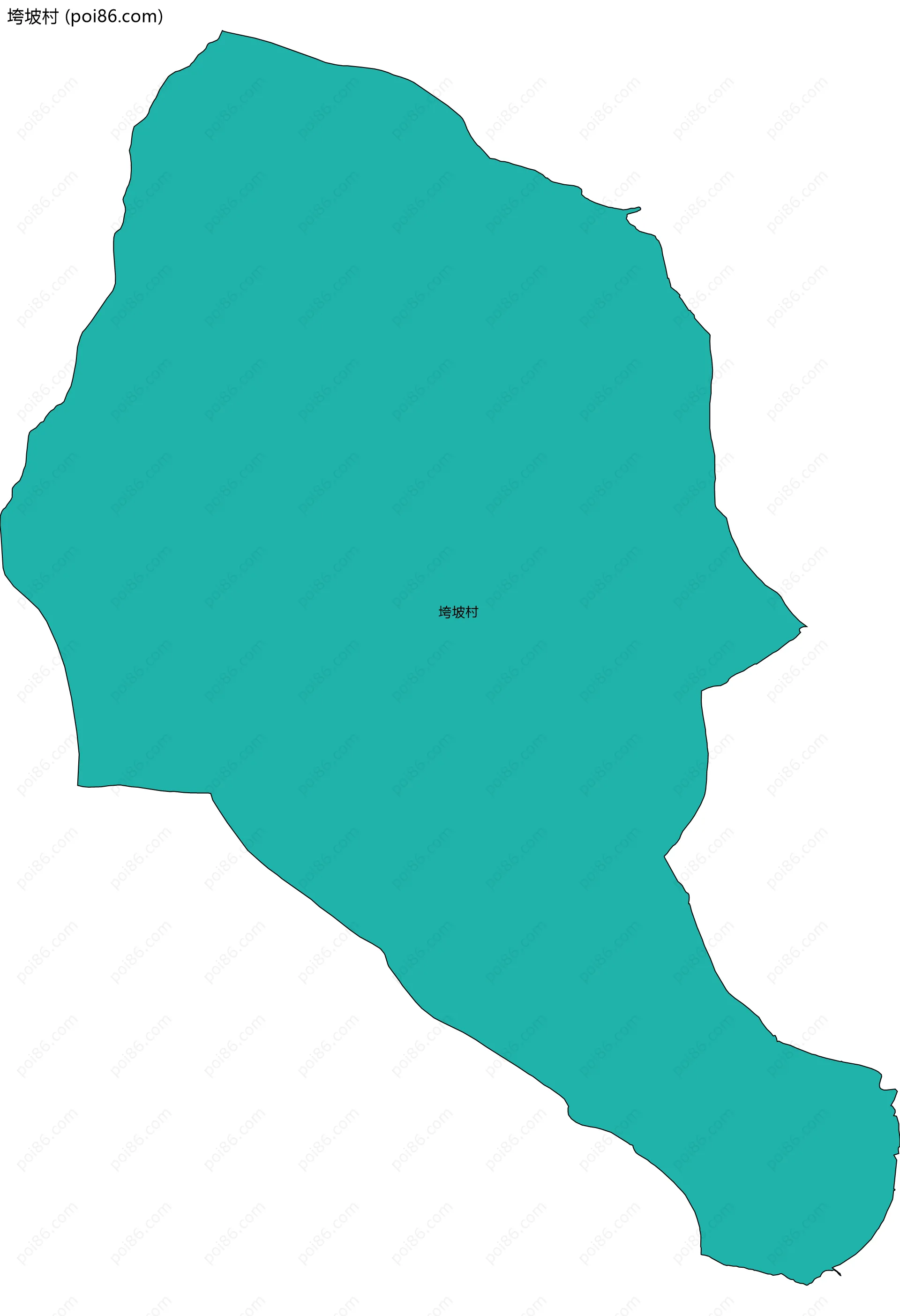 垮坡村边界地图