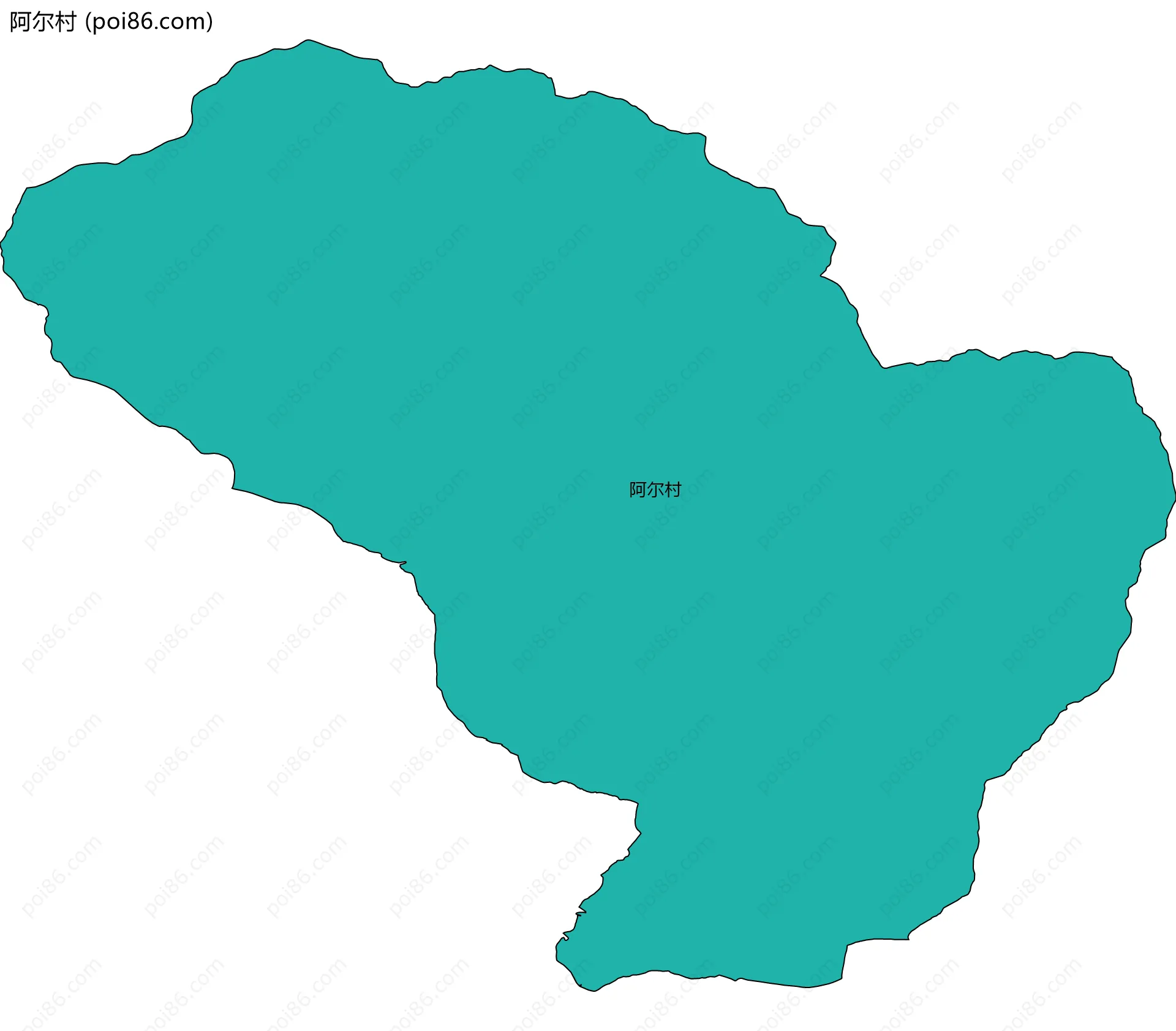 阿尔村边界地图