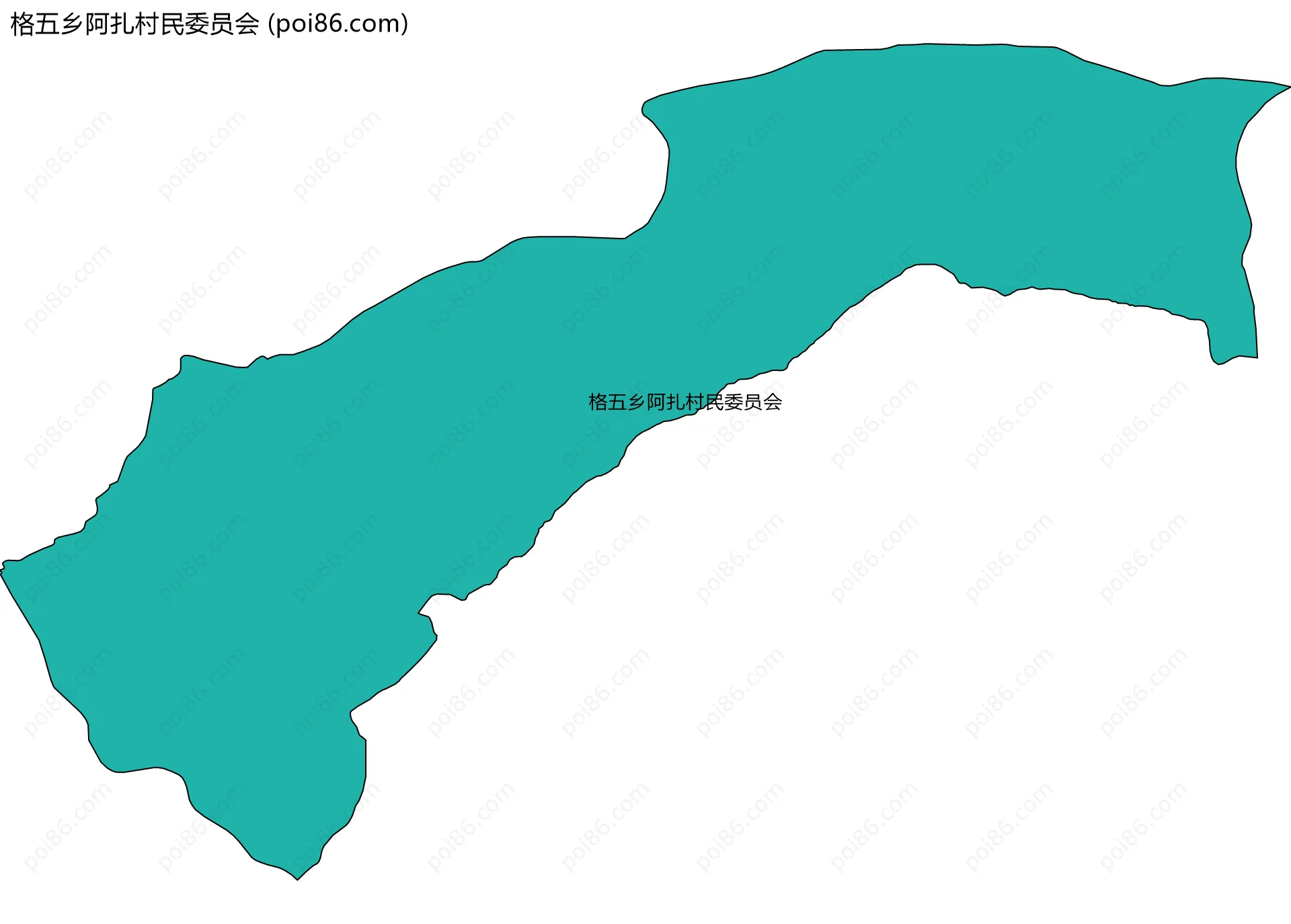 格五乡阿扎村民委员会边界地图