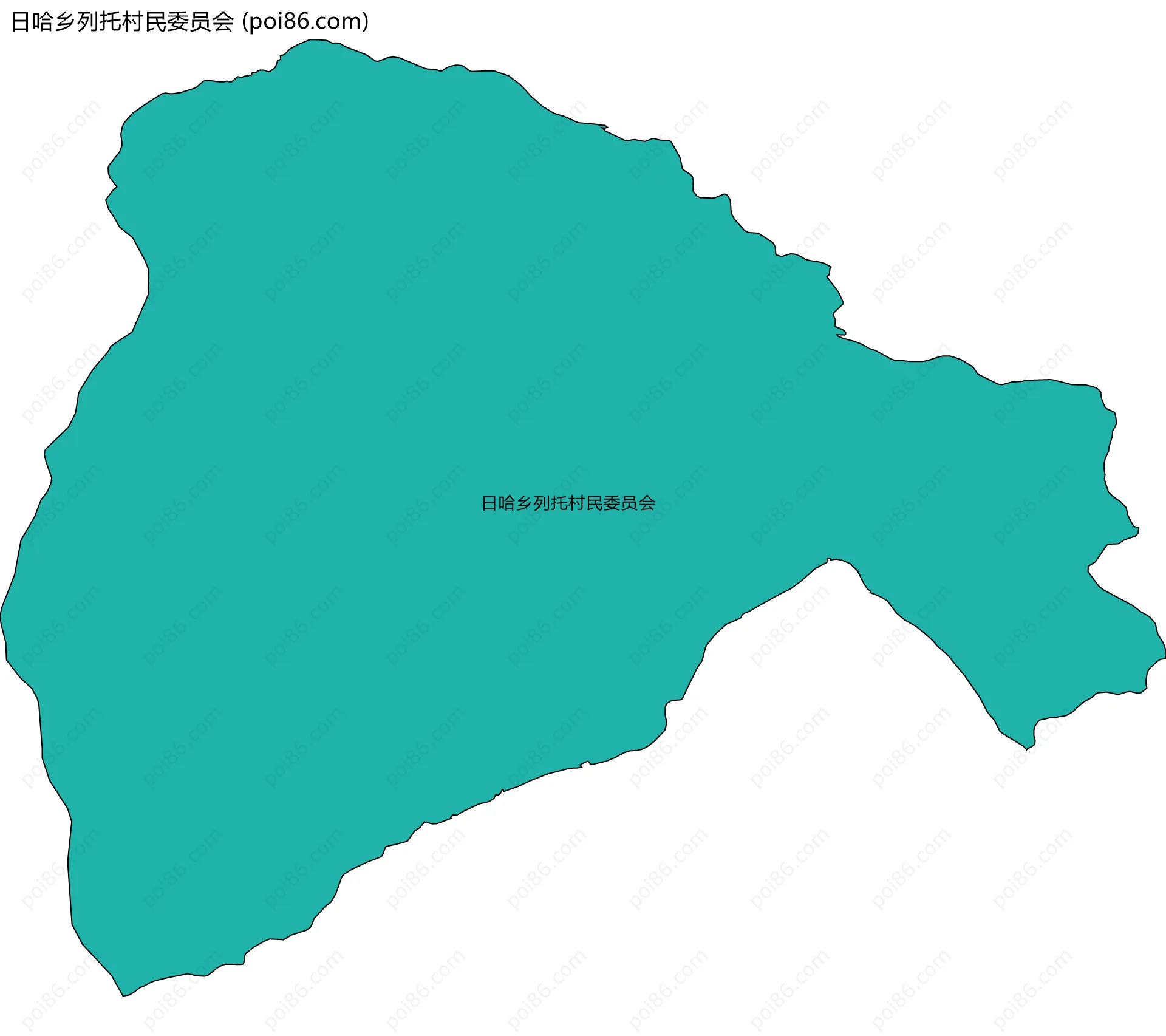 日哈乡列托村民委员会边界地图