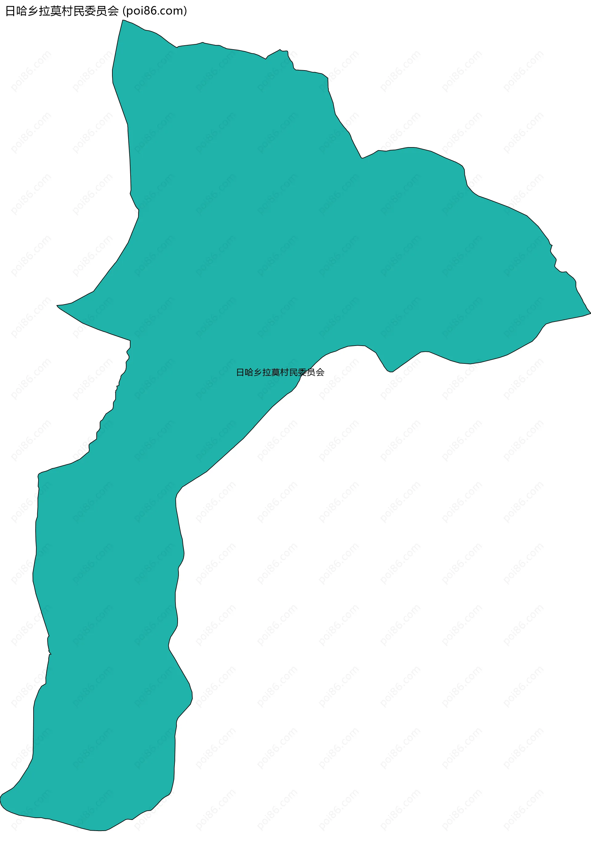 日哈乡拉莫村民委员会边界地图