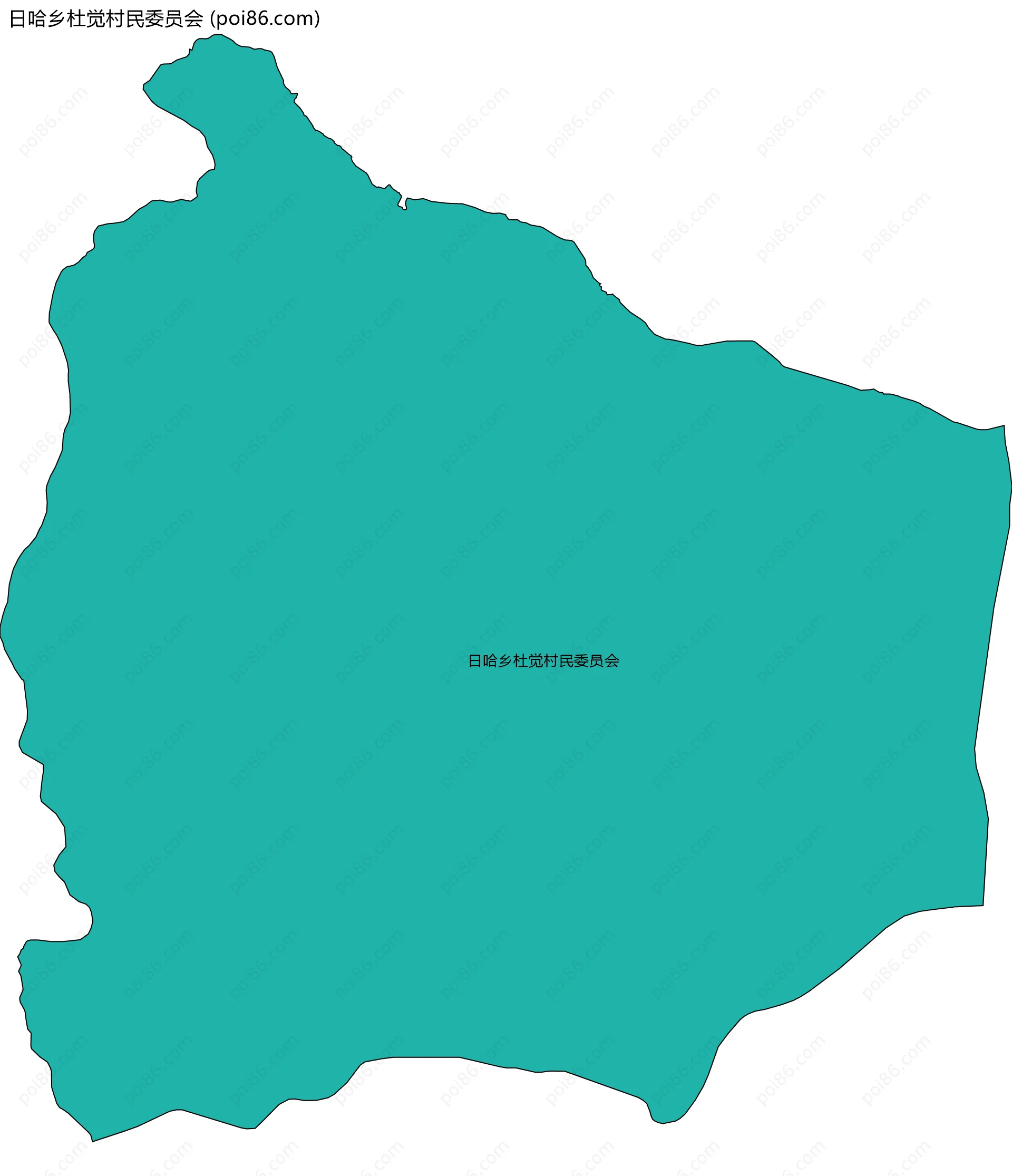 日哈乡杜觉村民委员会边界地图