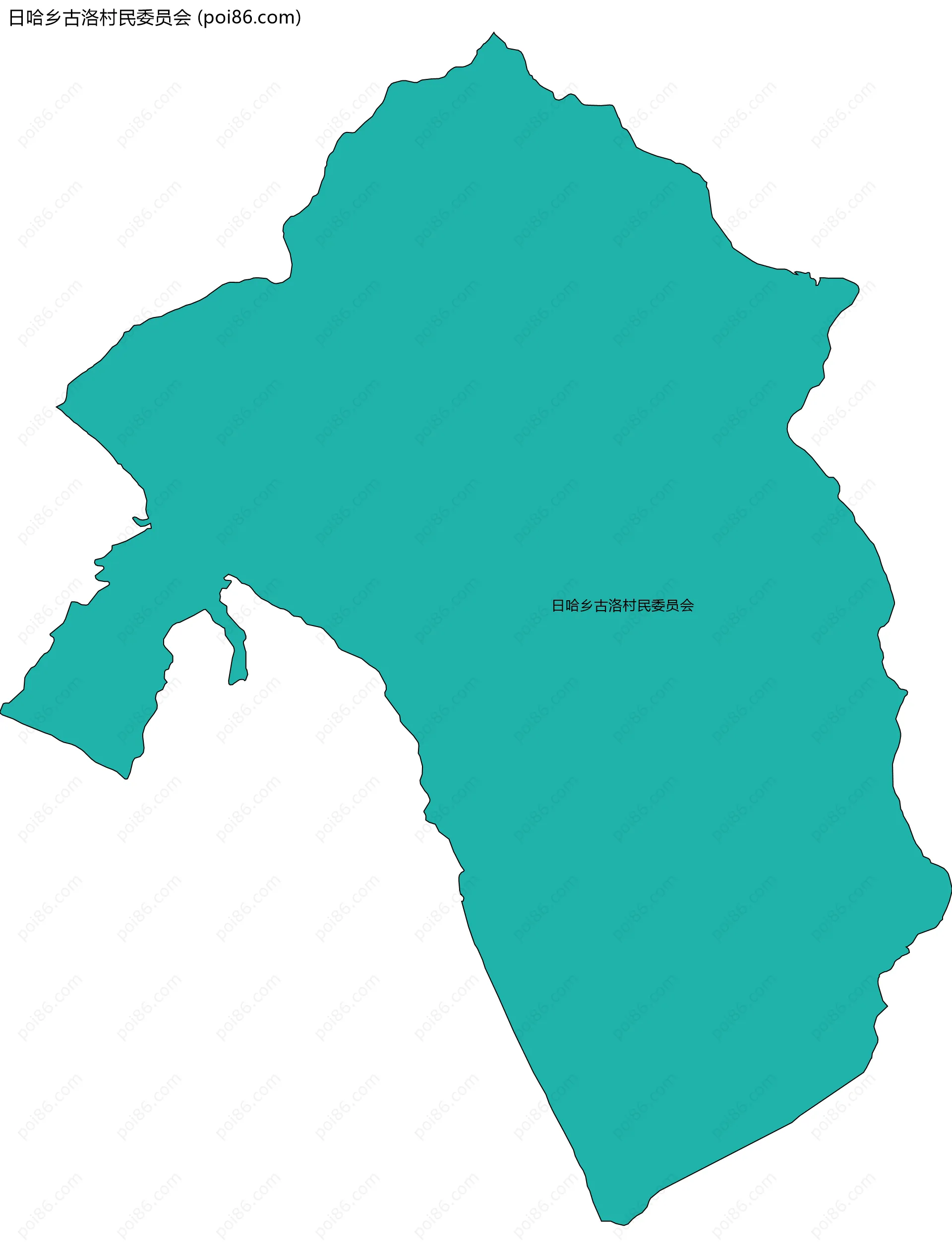 日哈乡古洛村民委员会边界地图