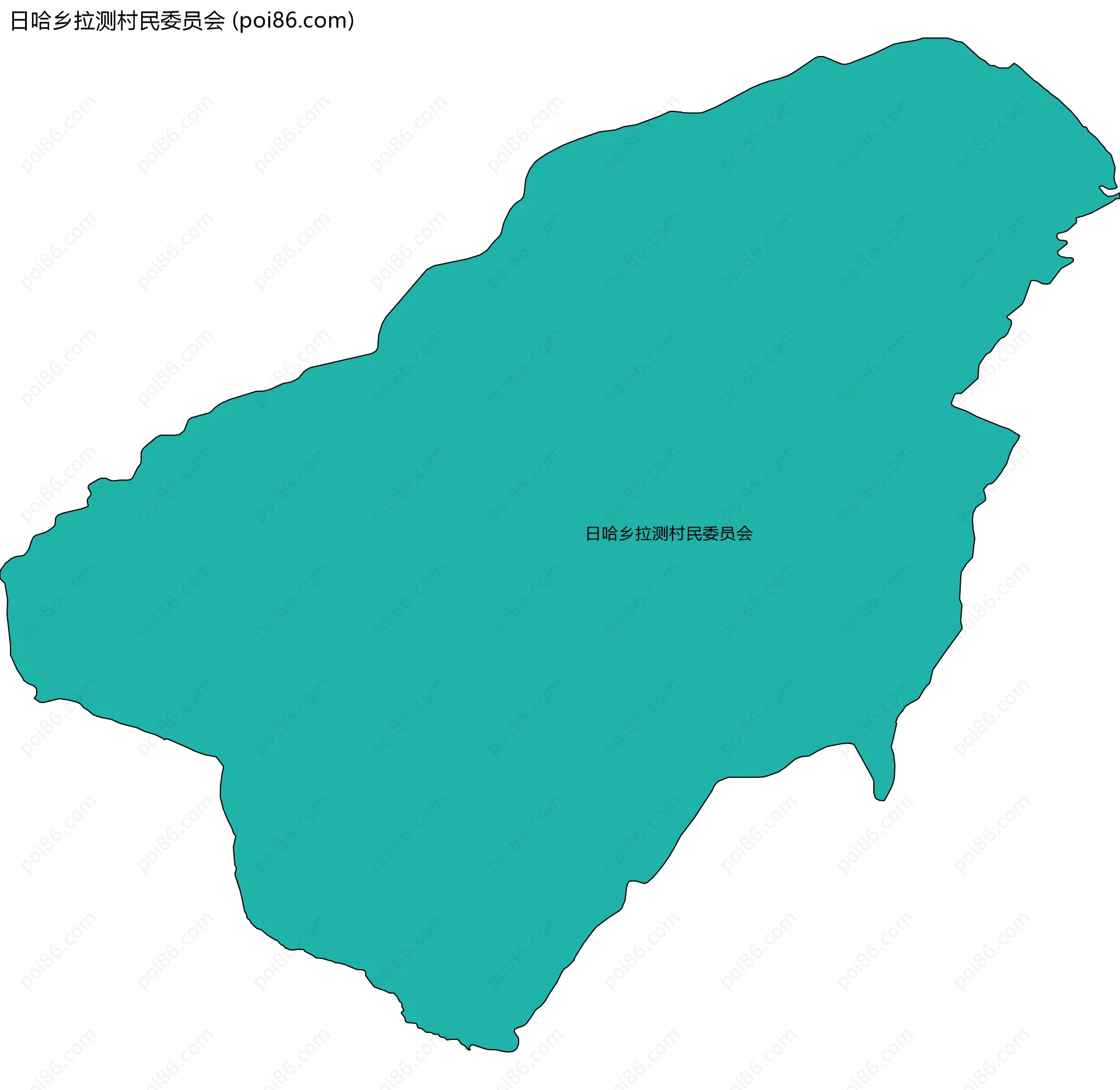 日哈乡拉测村民委员会边界地图