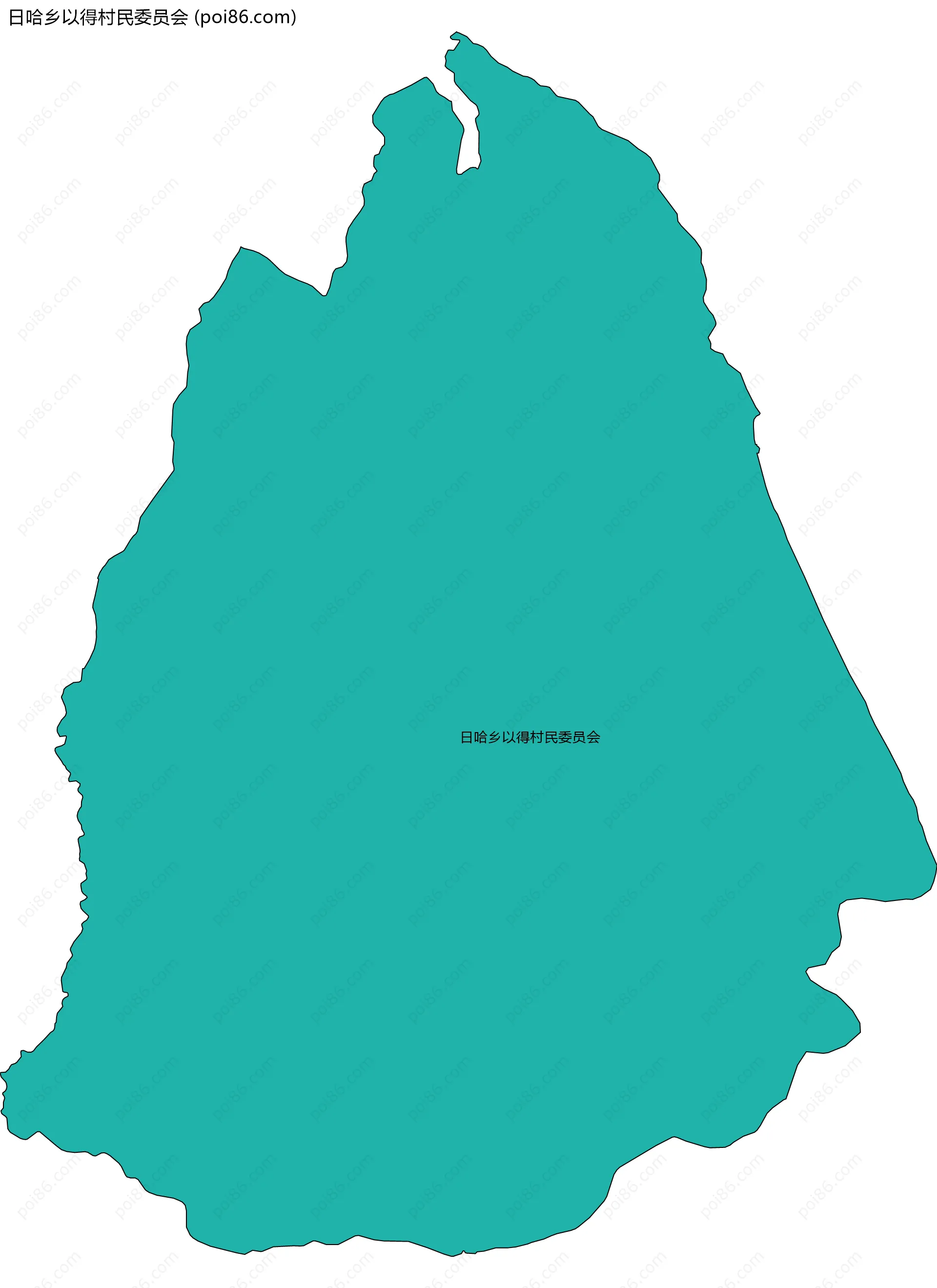 日哈乡以得村民委员会边界地图