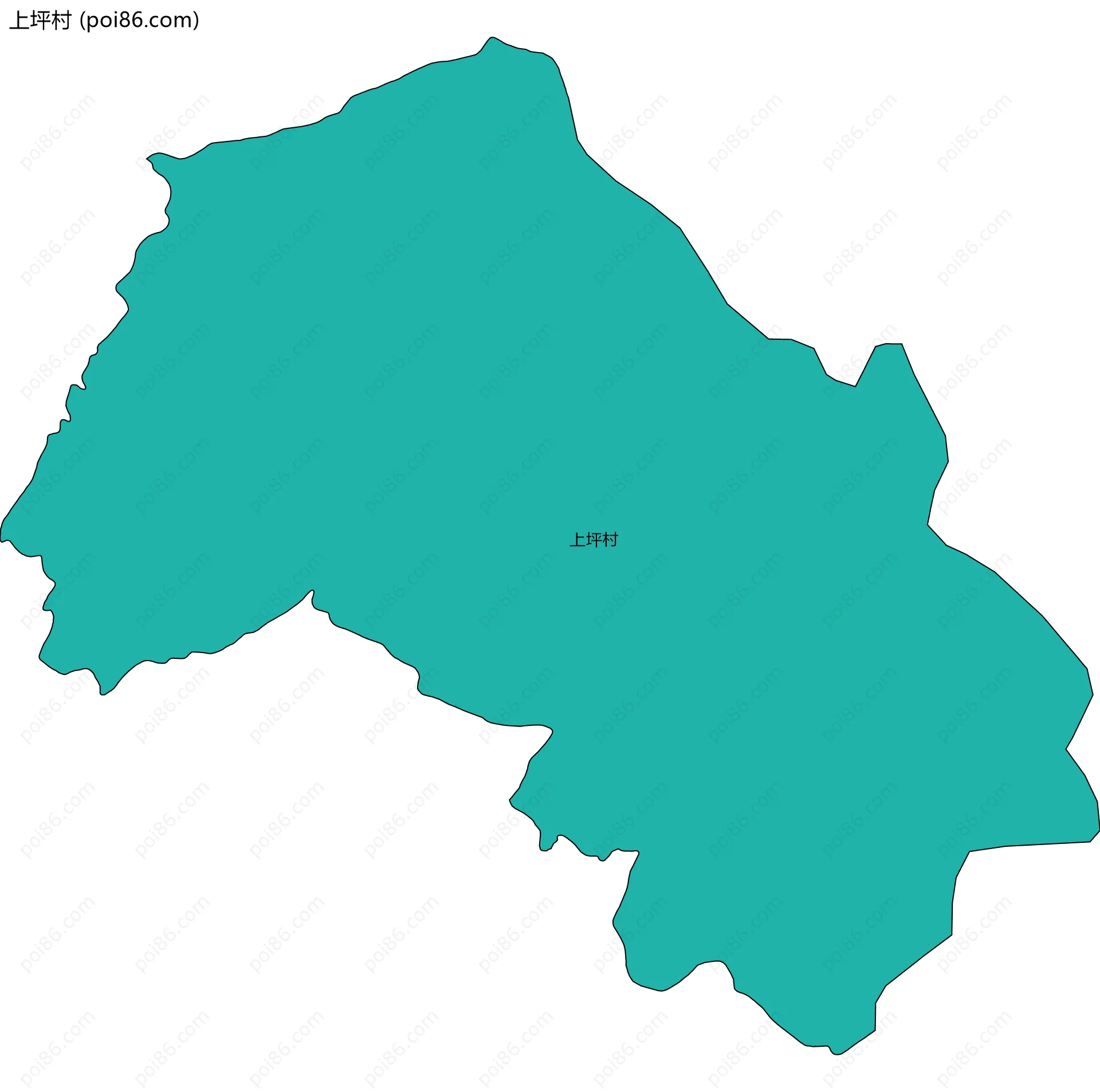 上坪村边界地图