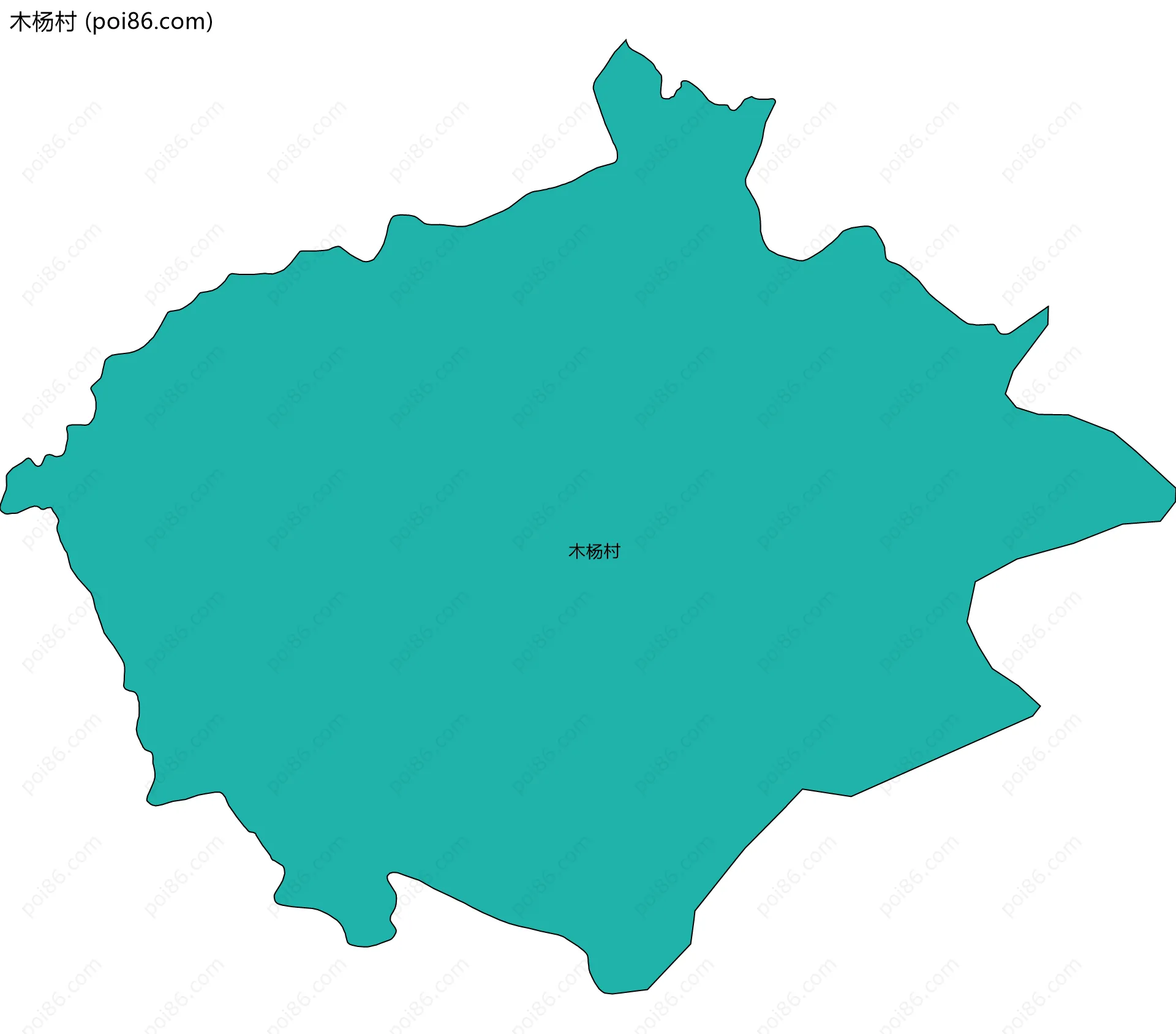 木杨村边界地图