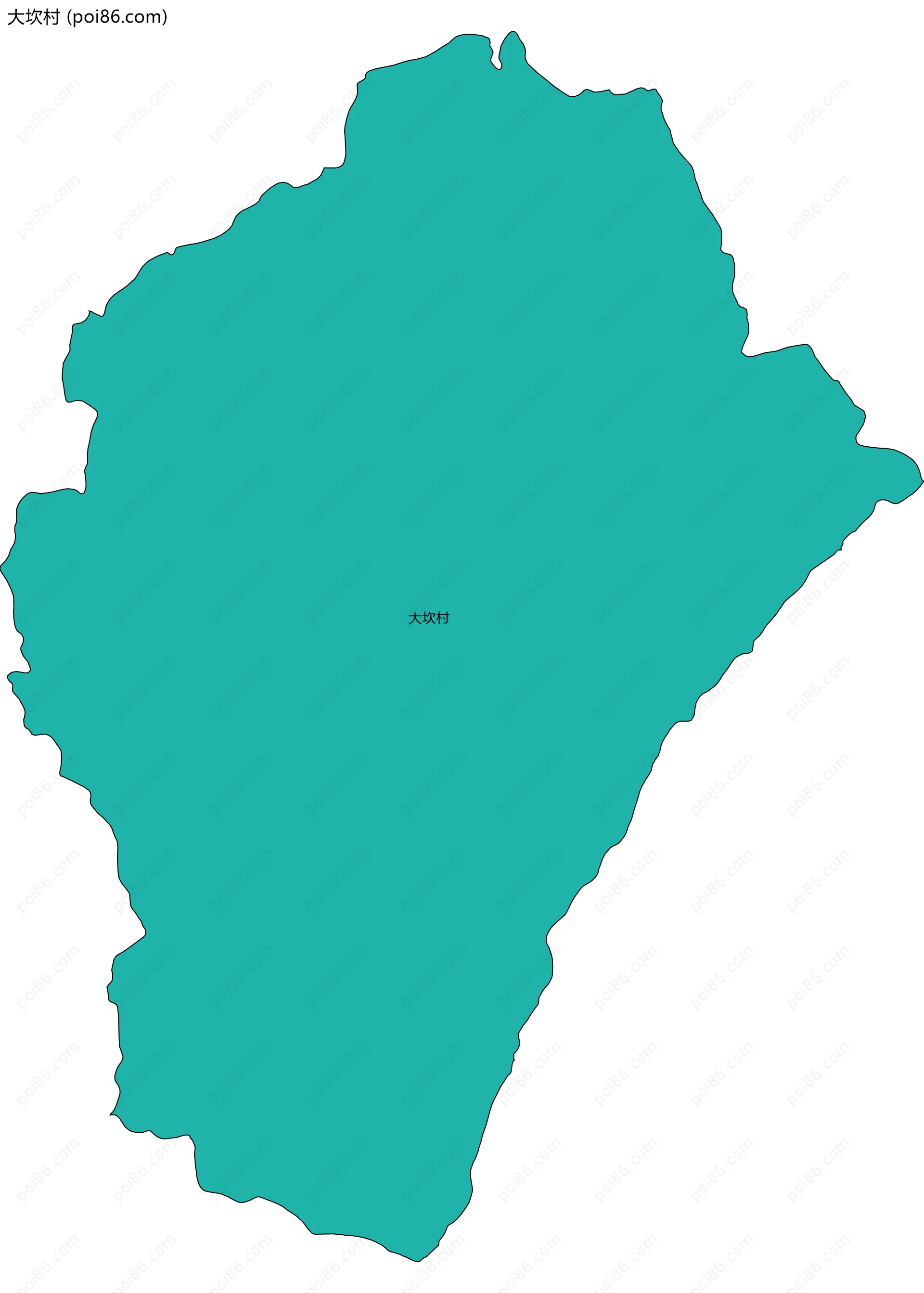 大坎村边界地图