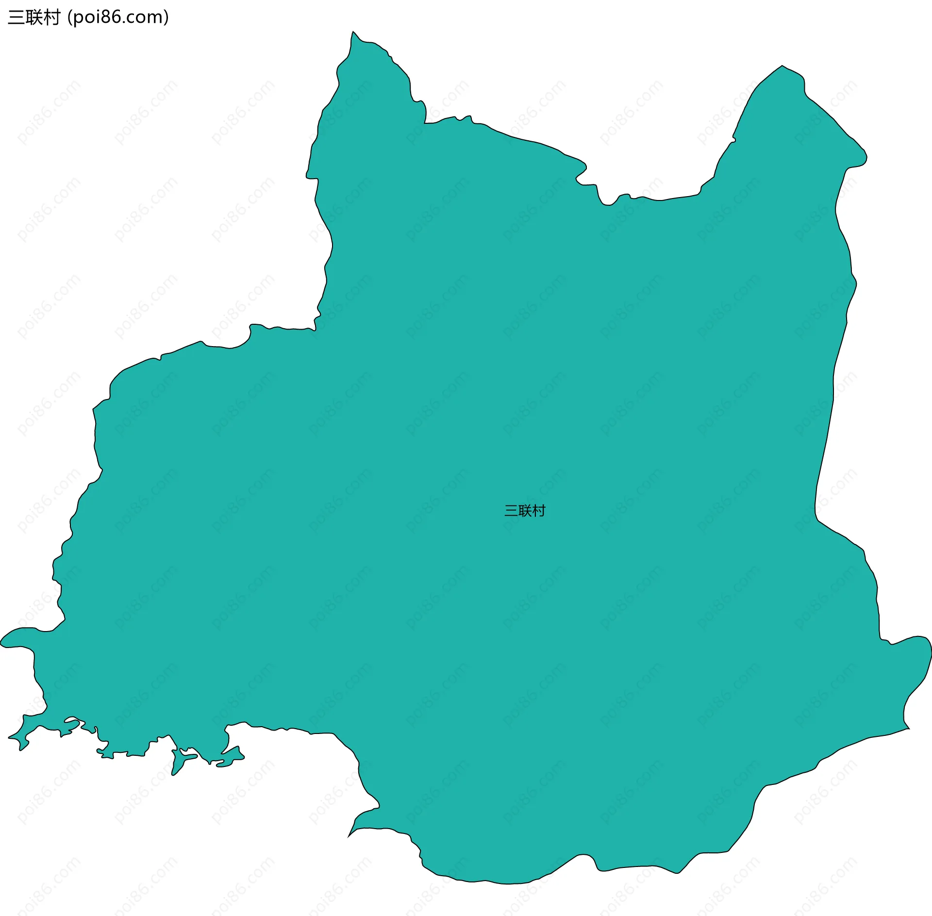 三联村边界地图