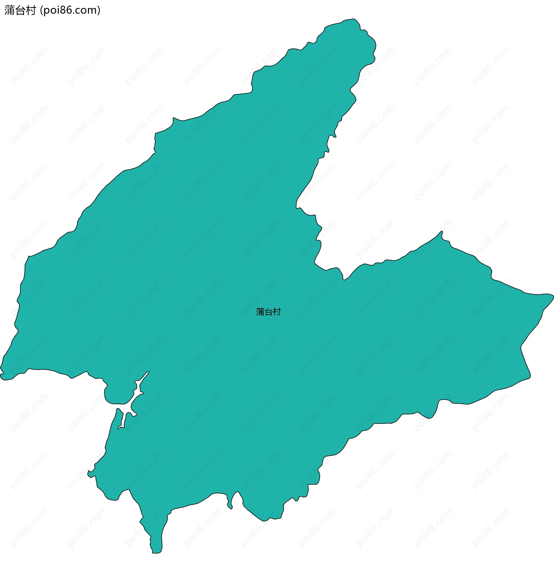 蒲台村边界地图