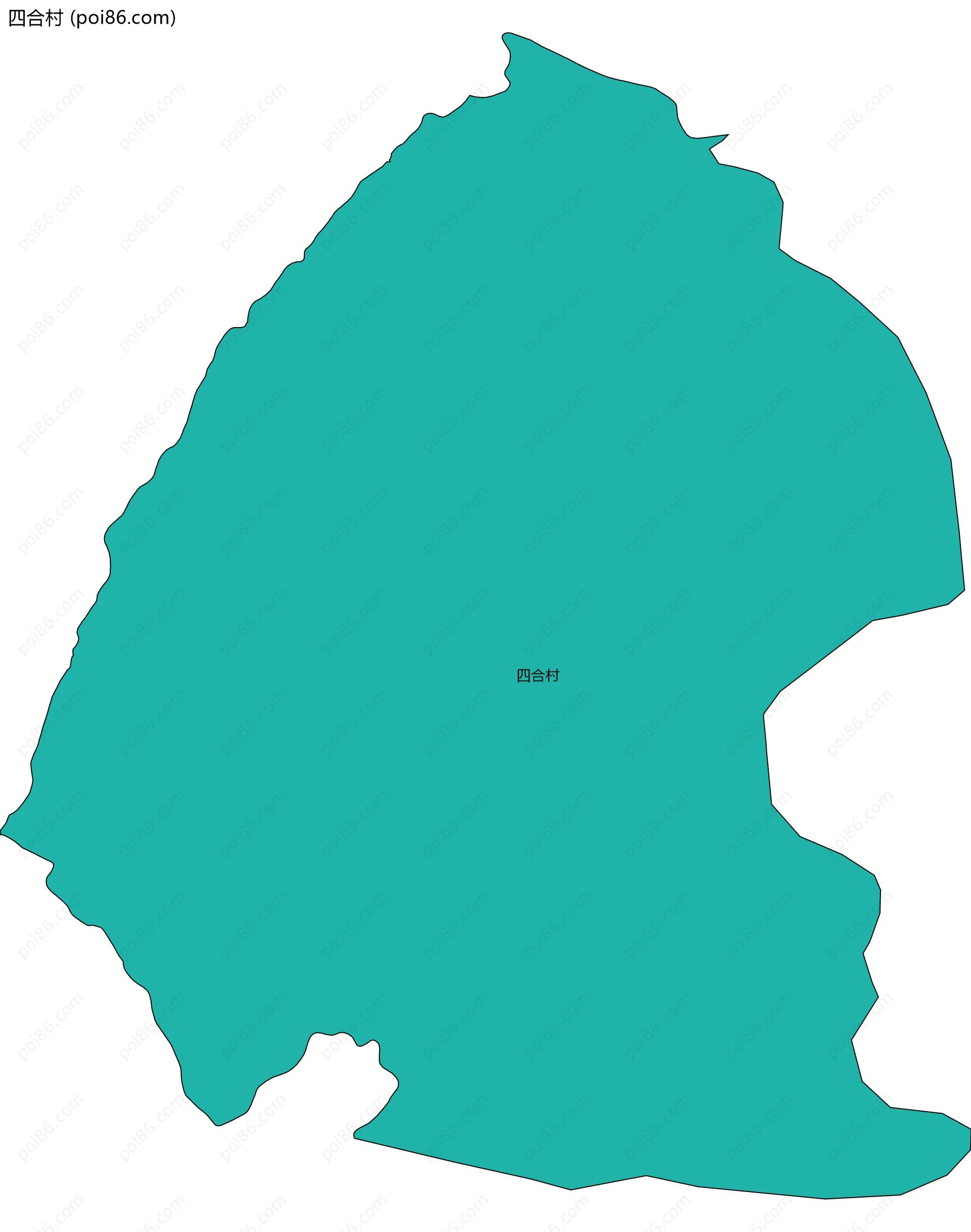 四合村边界地图