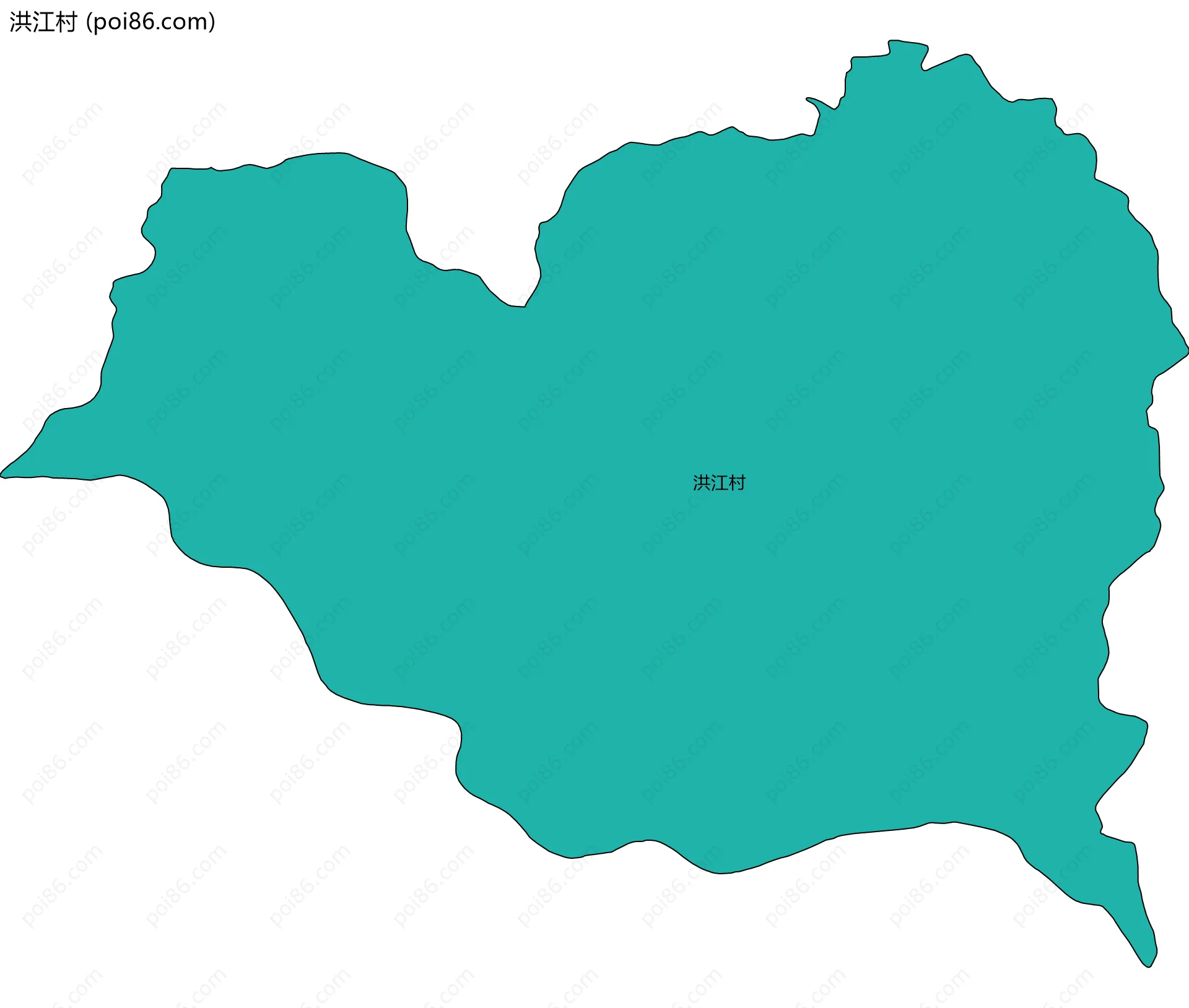 洪江村边界地图