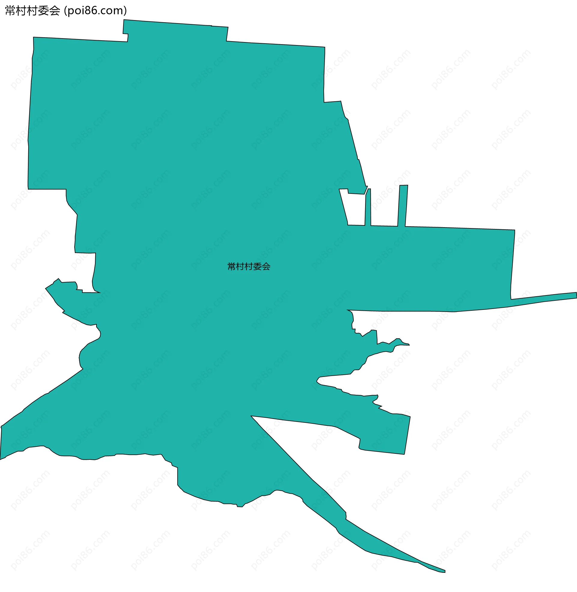 常村村委会边界地图